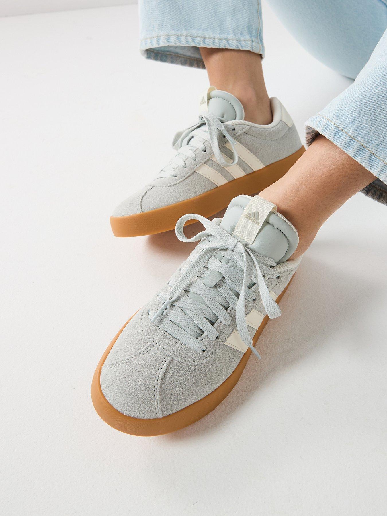 adidas Sportswear Womens VL Court 3.0 Trainers, Wonder Silver/Off White/Gum 3, Size 6, Women