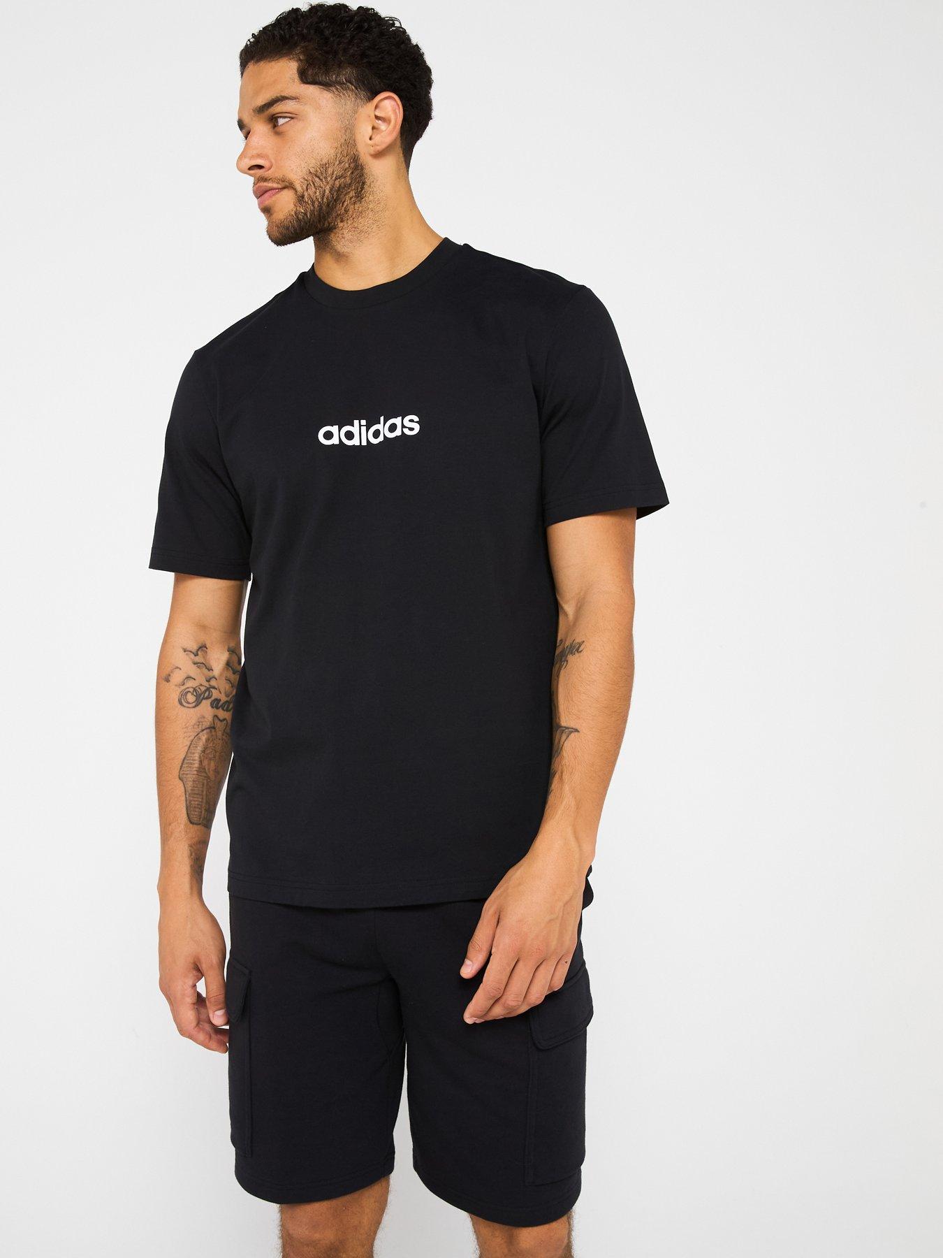 adidas Sportswear Men's Essentials Linear Single Tee - Black