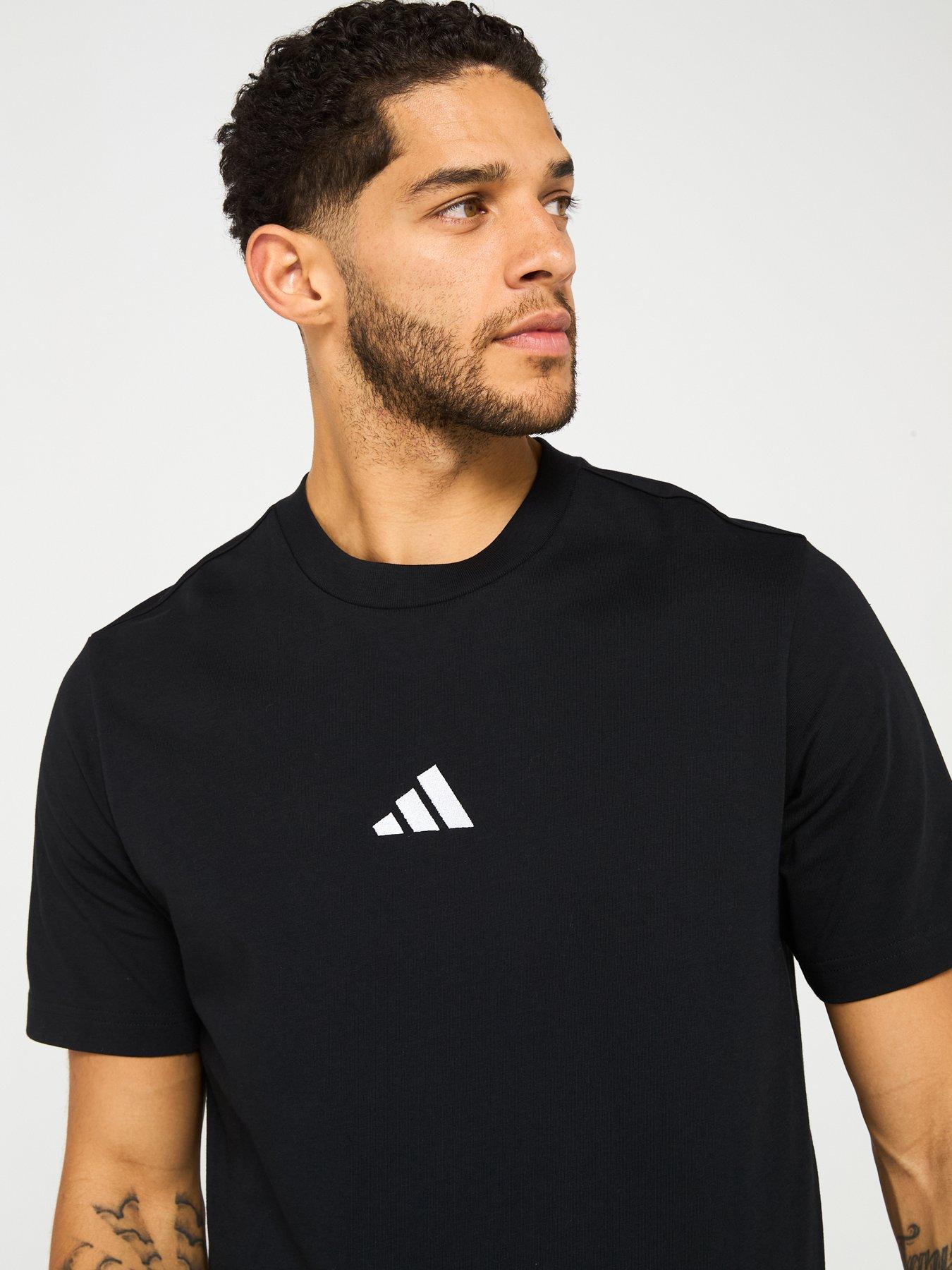 Image 4 of 4 of adidas Sportswear Men's Essentials Small Logo Single Tee - Black