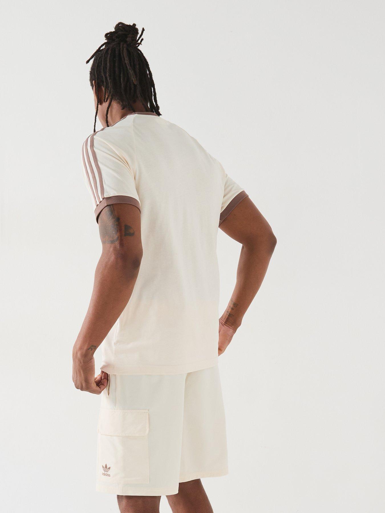 Image 2 of 6 of adidas Originals Mens Adicolor 3-Stripe T-Shirt - White