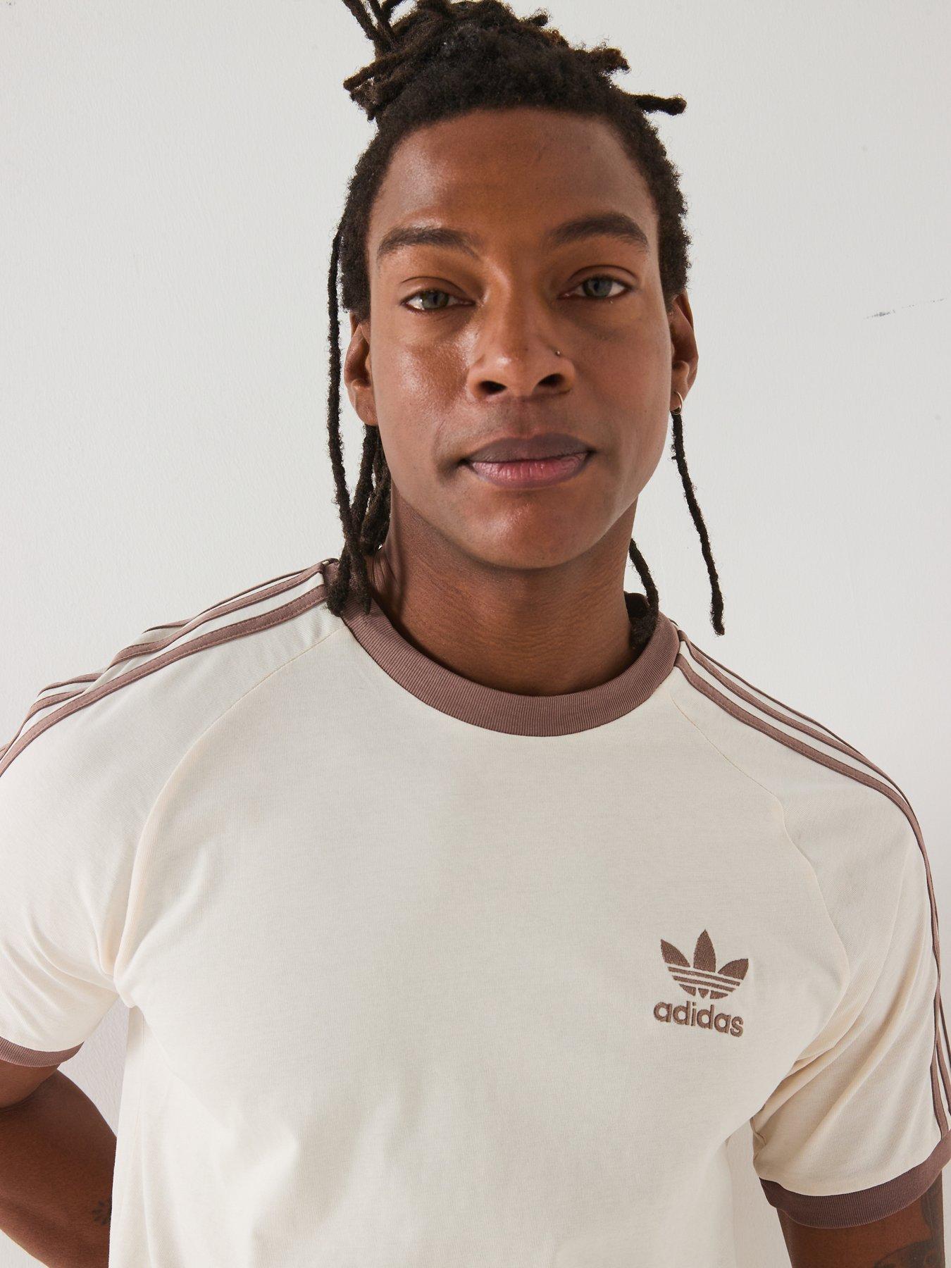Image 6 of 6 of adidas Originals Mens Adicolor 3-Stripe T-Shirt - White