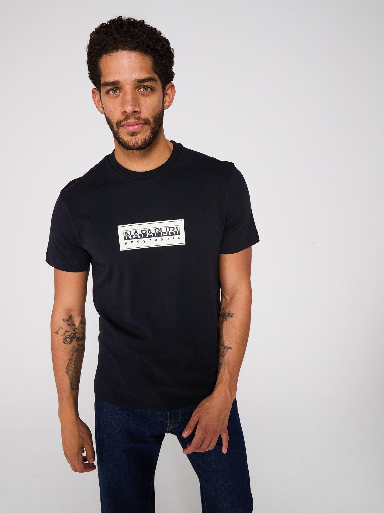undefined Men's S-Box Logo T-Shirt - Black