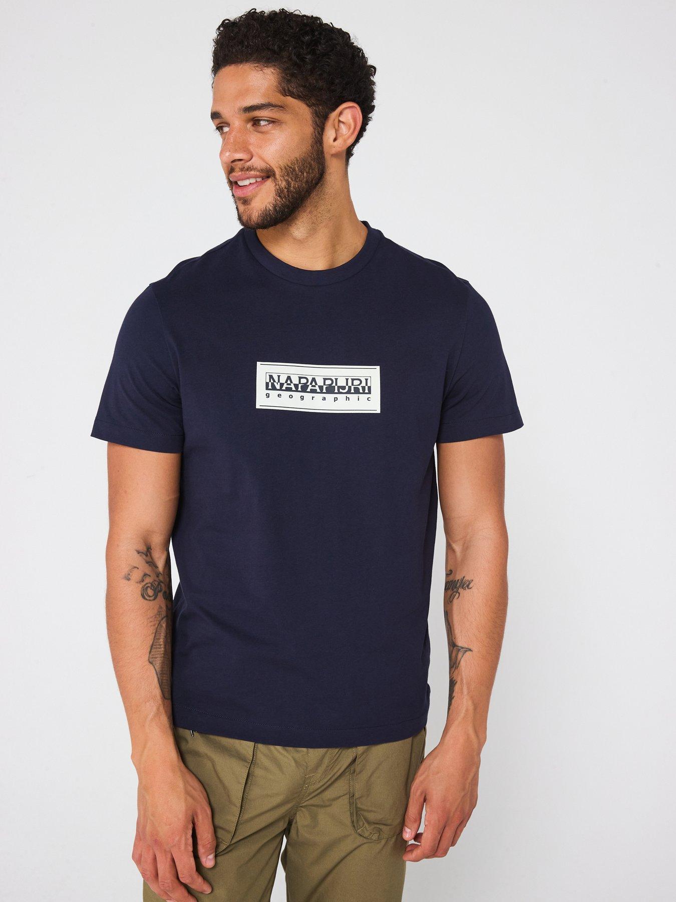 undefined Men's S-Box Logo T-Shirt - Navy