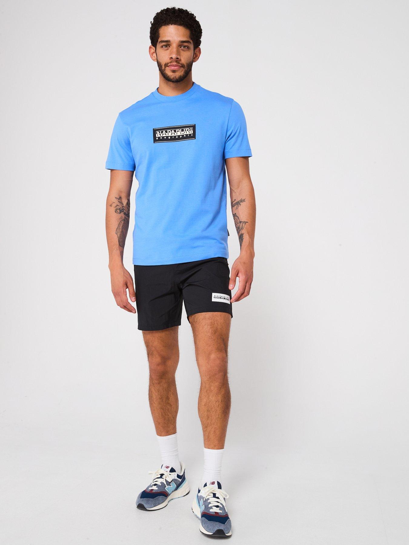 Image 3 of 4 of NAPAPIJRI Men's S-Box Logo T-Shirt - Blue