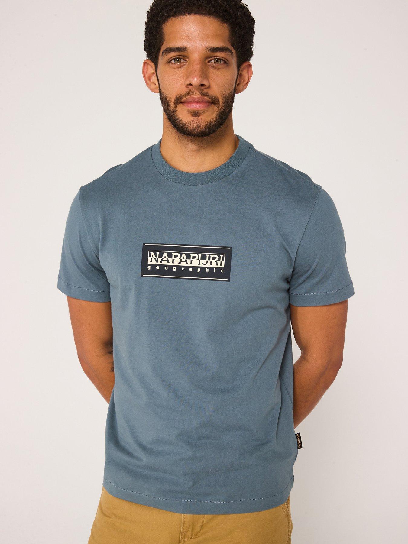 undefined Men's S-Box Logo T-Shirt - Grey