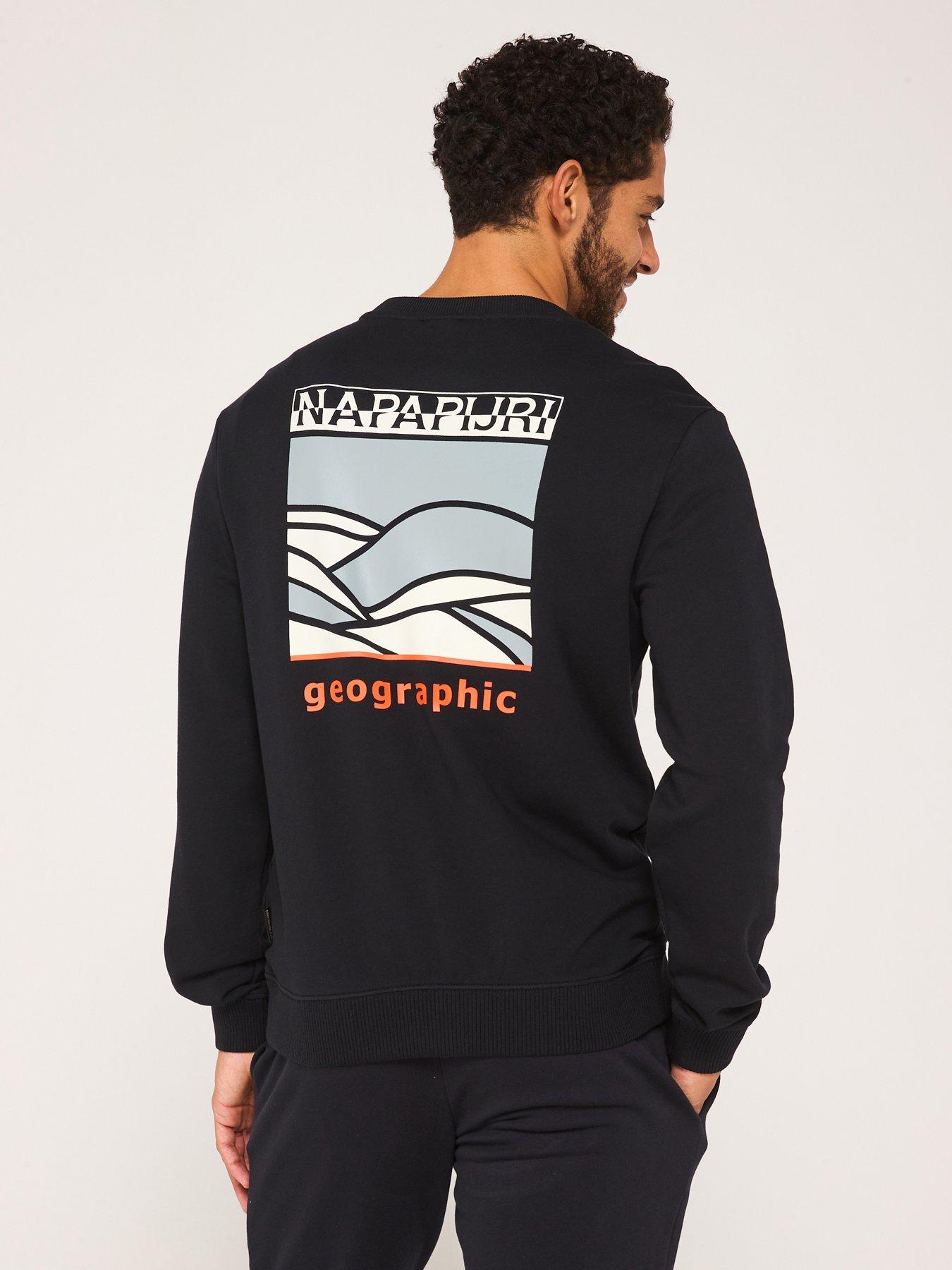 undefined Men's Back Graphic Crew Neck Sweatshirt - Black