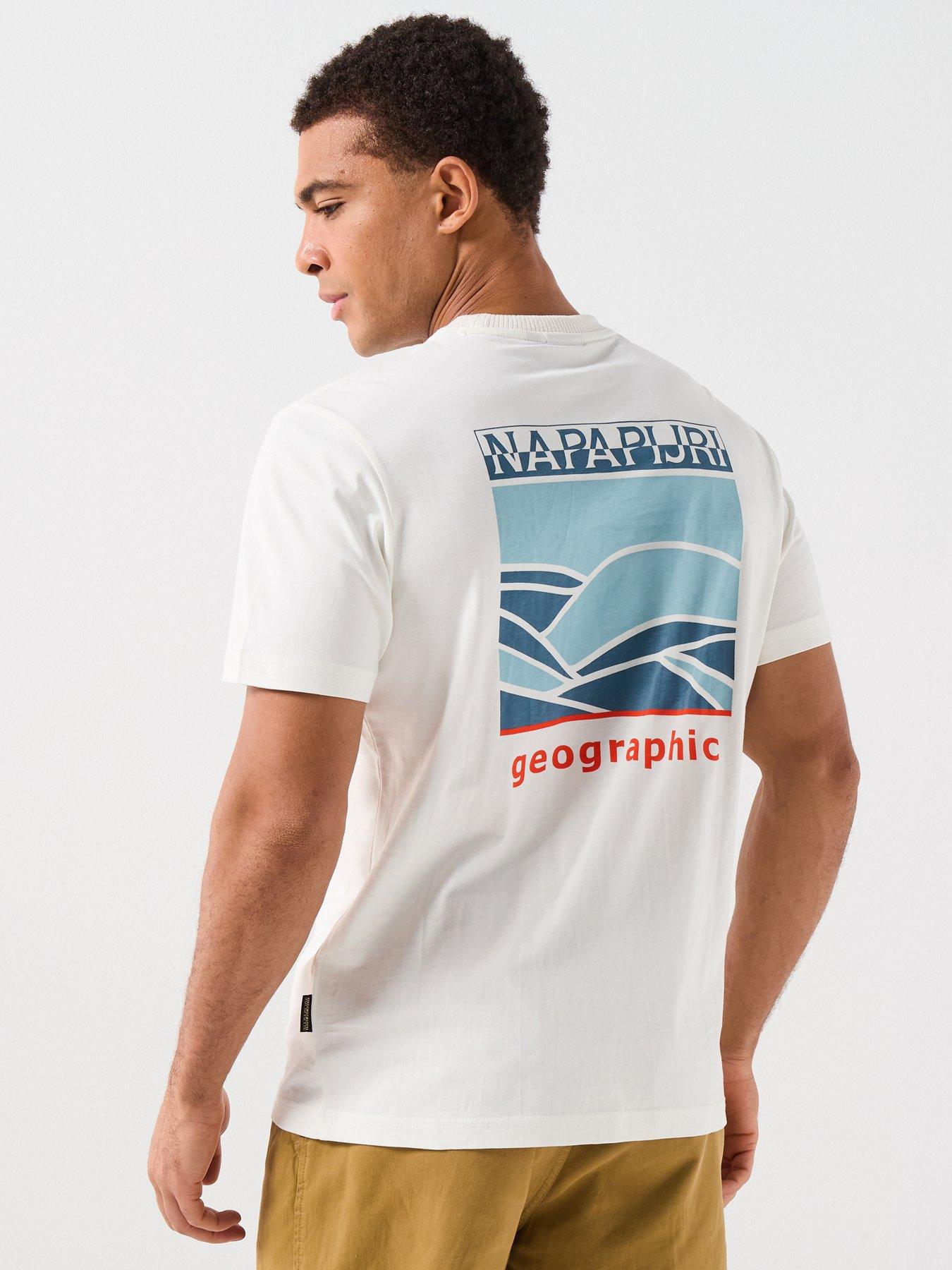 Napapijri White Cotton Mens T-Shirt