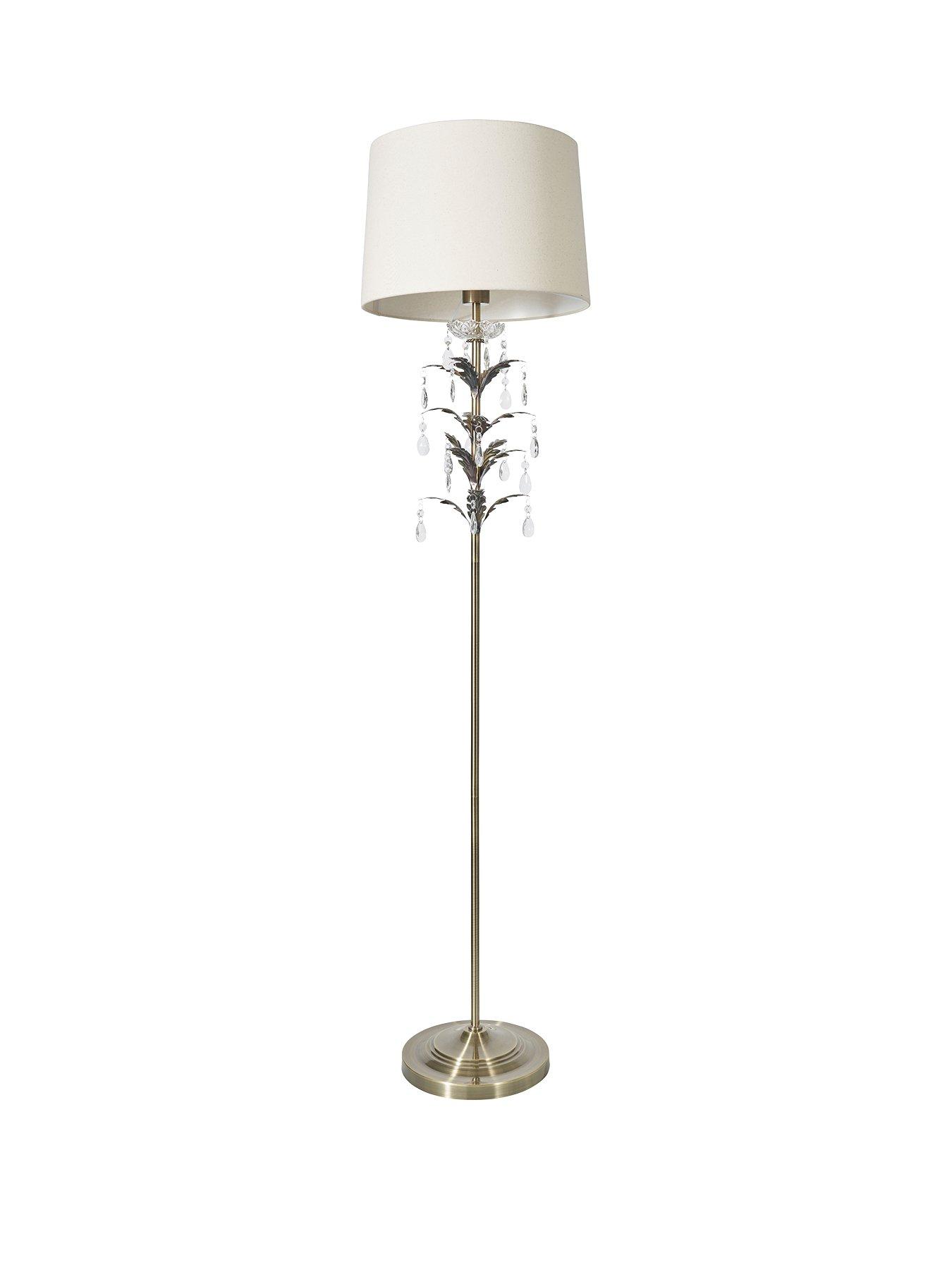 Image 2 of 5 of BHS Paisley Floor Lamp - Antique Brass