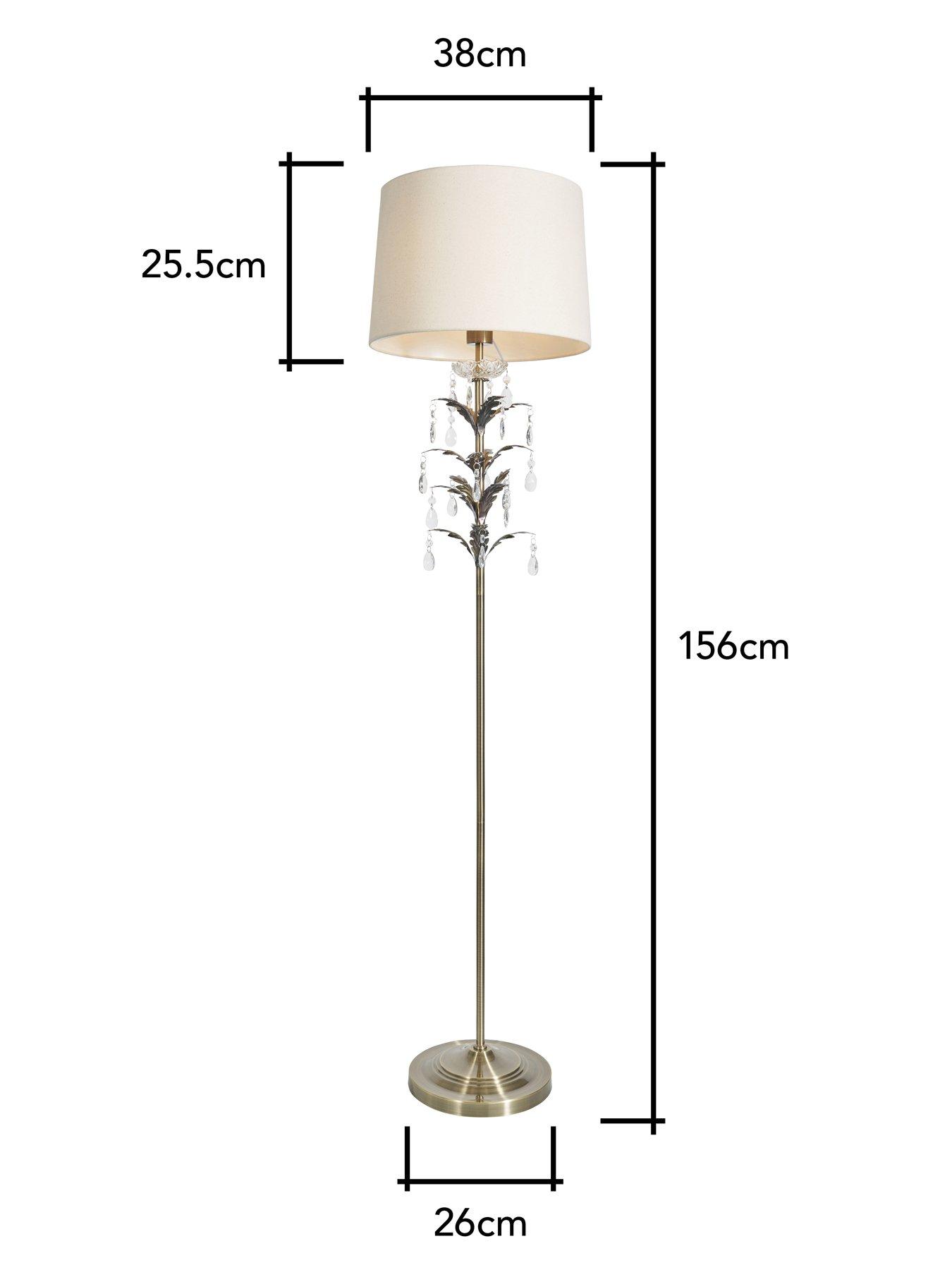 Image 5 of 5 of BHS Paisley Floor Lamp - Antique Brass