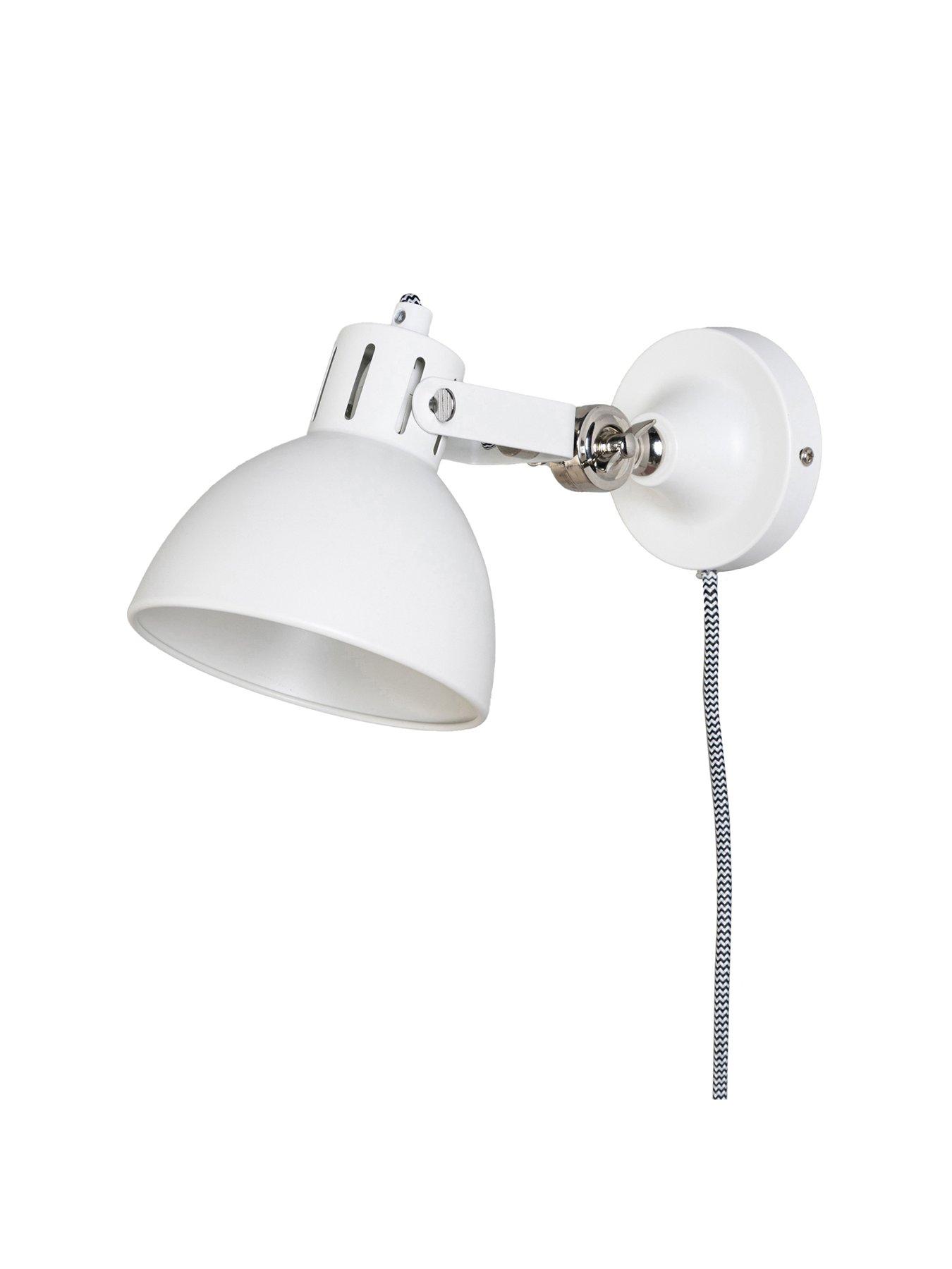 Image 2 of 4 of BHS Daria Plug In Wall Light - White
