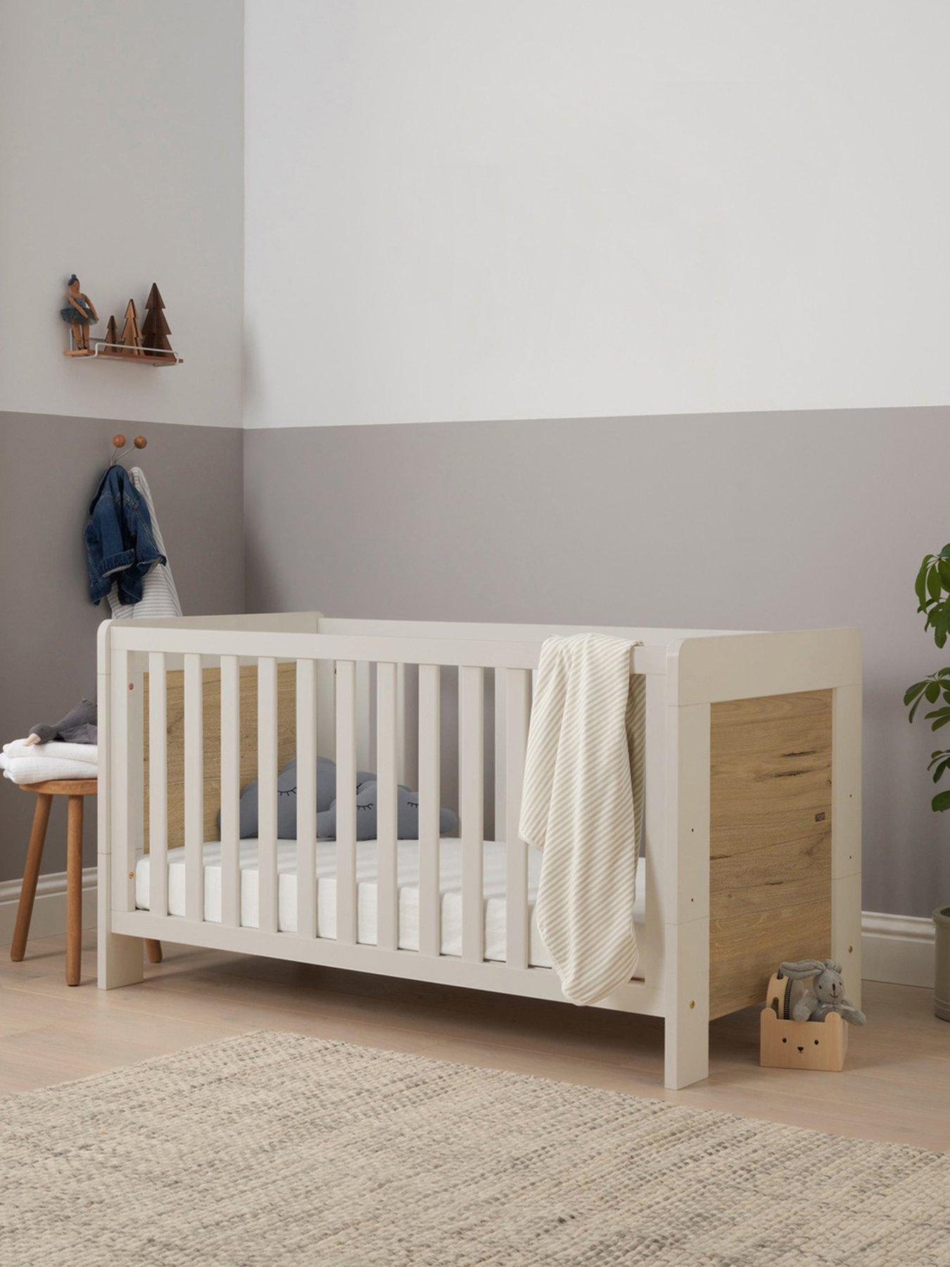 Product photograph of Tutti Bambini Alba Cot Bed - White Sand Distressed Oak from very.co.uk