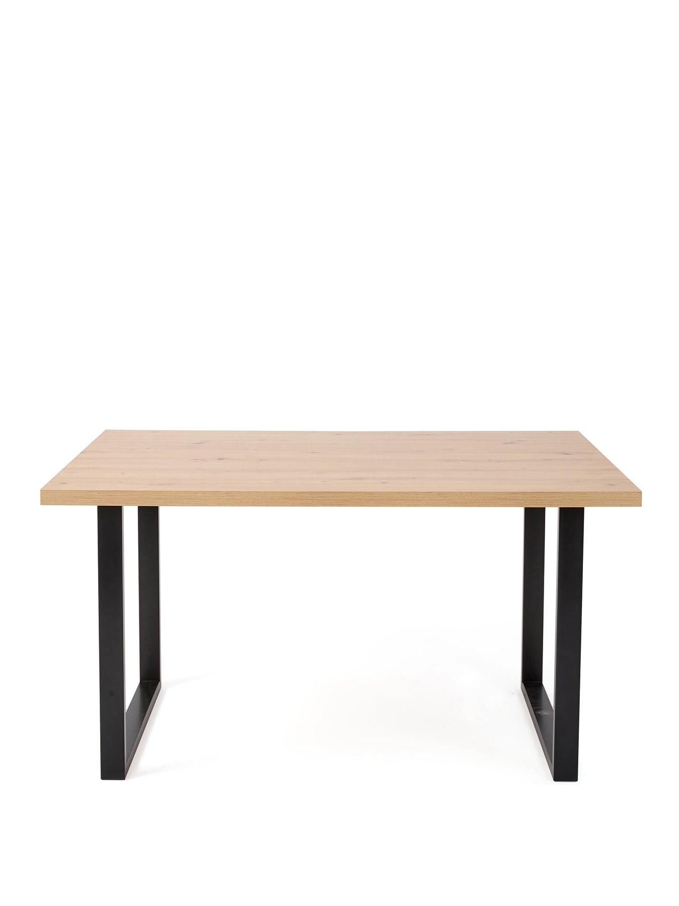 Image 3 of 6 of The Very Collection Burton 140 cm&nbsp;Dining Table + 4 Sorena Dining Chairs - Artisan Oak/Grey - FSC&reg; Certified
