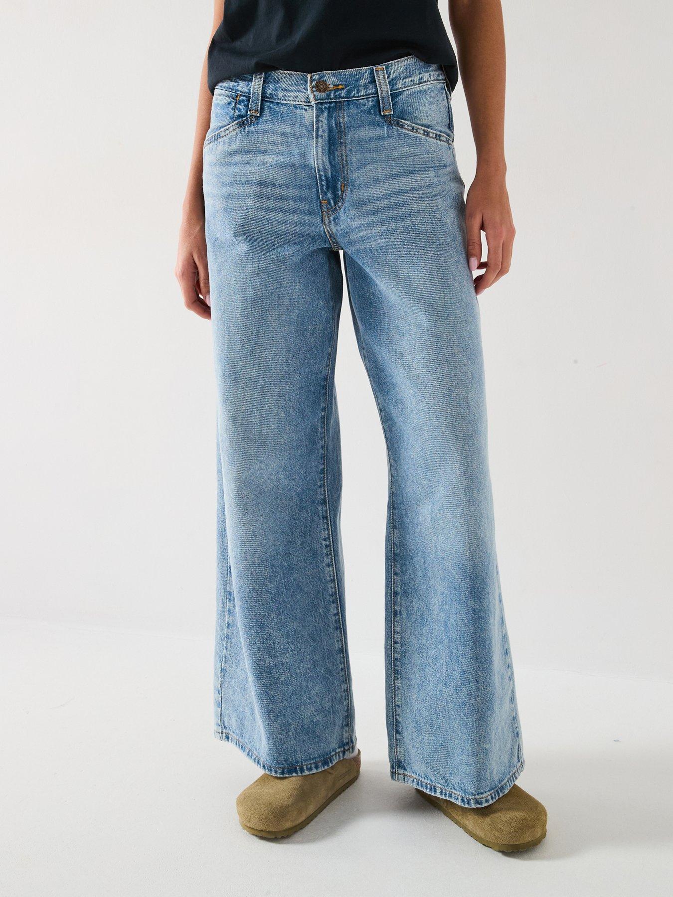 Levi's 94 Baggy Wide Leg Jeans, Blue, Size 29, Inside Leg 33, Women