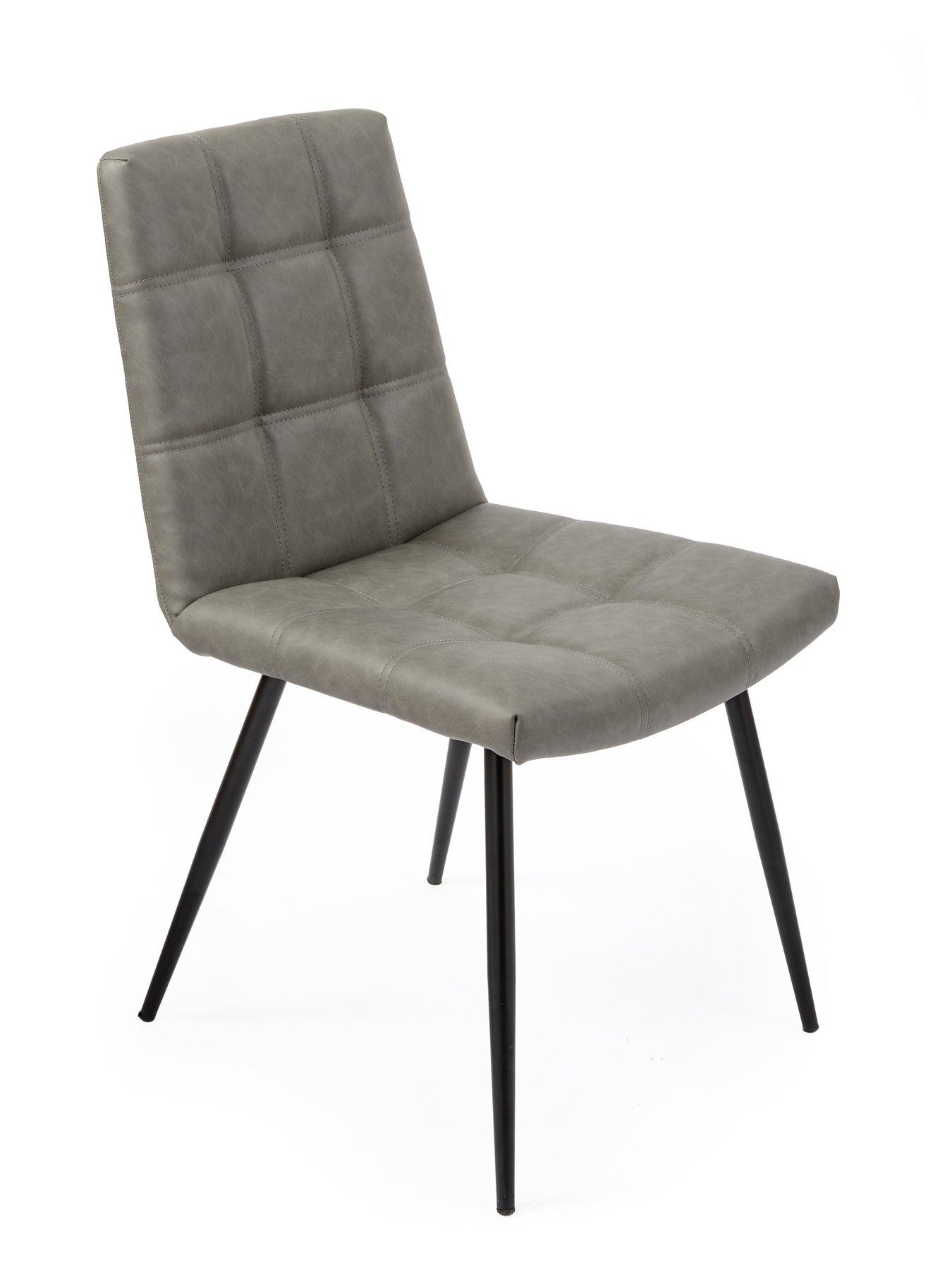 Image 4 of 6 of The Very Collection Burton 140 cm Dining Table + 4 Harlem&nbsp;Dining Chairs - Artisan Oak/Grey - FSC&reg; Certified