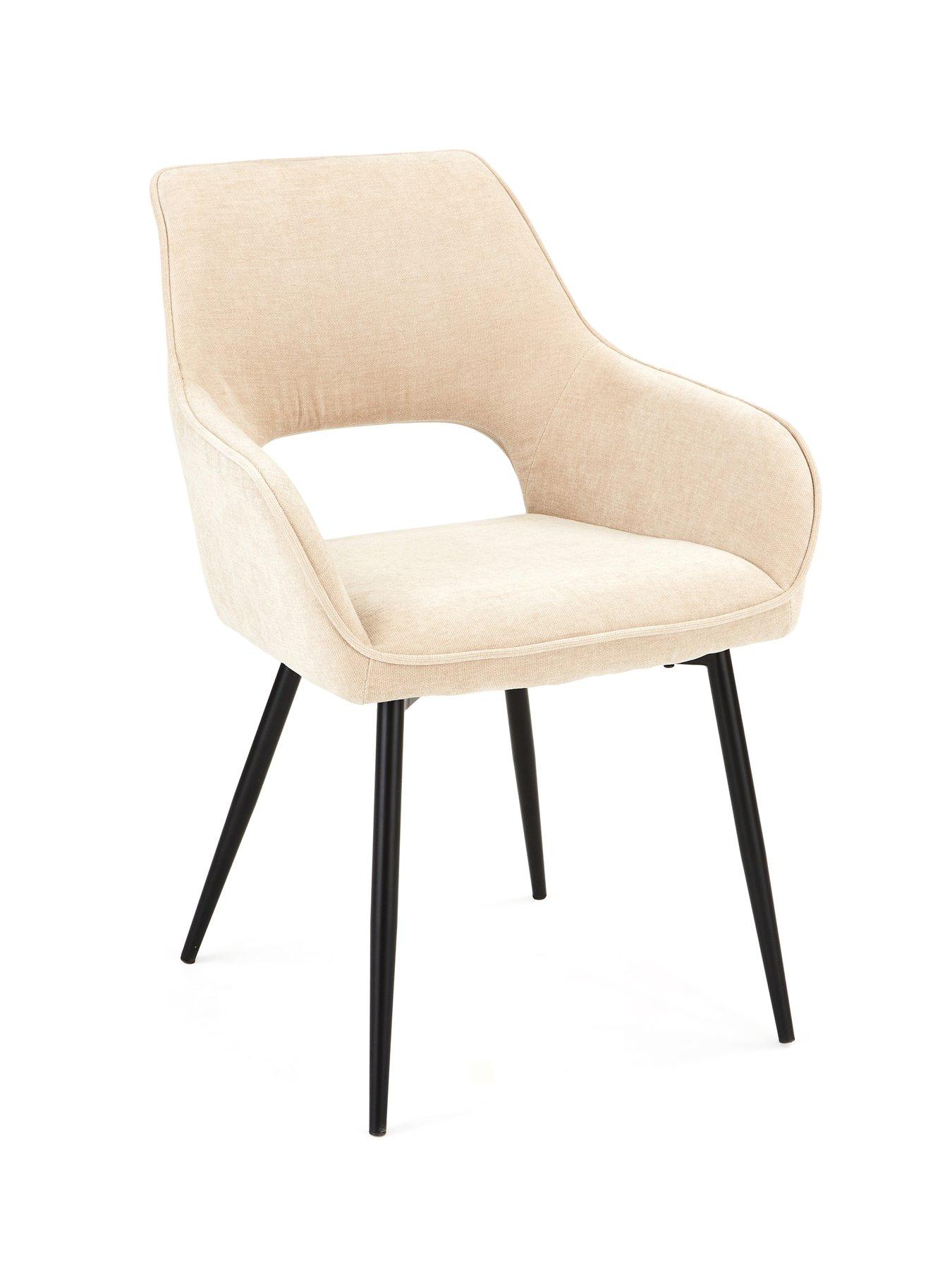 Image 4 of 6 of Very Home Chopstick 120 cm Round Dining Table + 4 Sheldon Charcoal Chairs - Black/Natural
