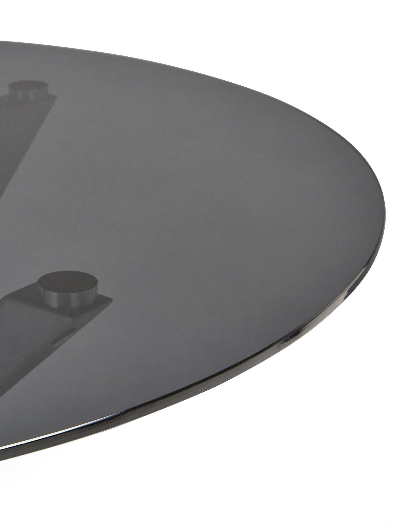 Image 6 of 6 of Very Home Chopstick 120 cm Round Dining Table + 4 Sheldon Charcoal Chairs - Black/Natural