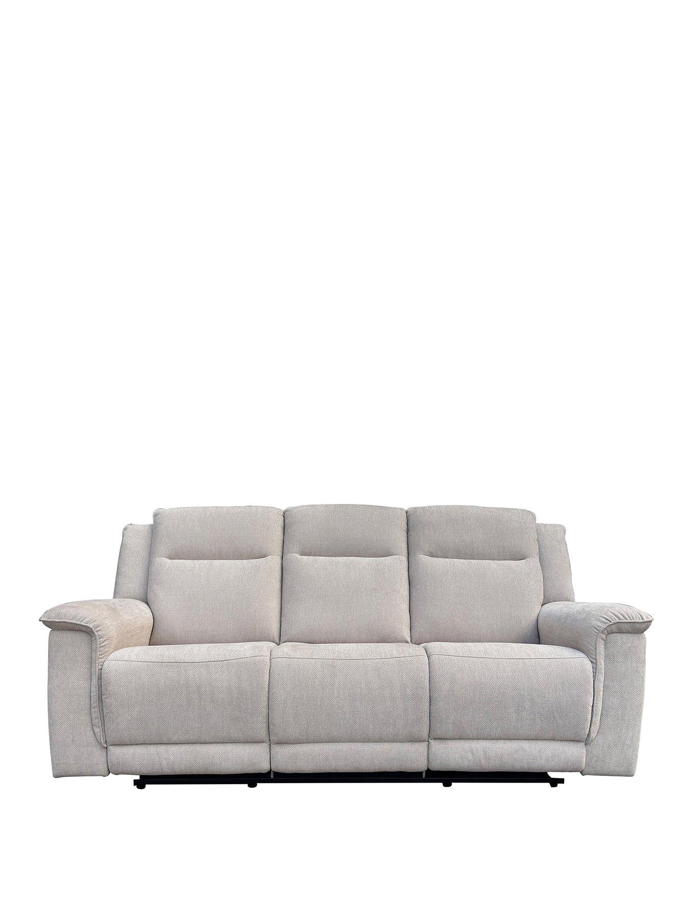 undefined Miro 3 Seater Manual Fabric Recliner Sofa