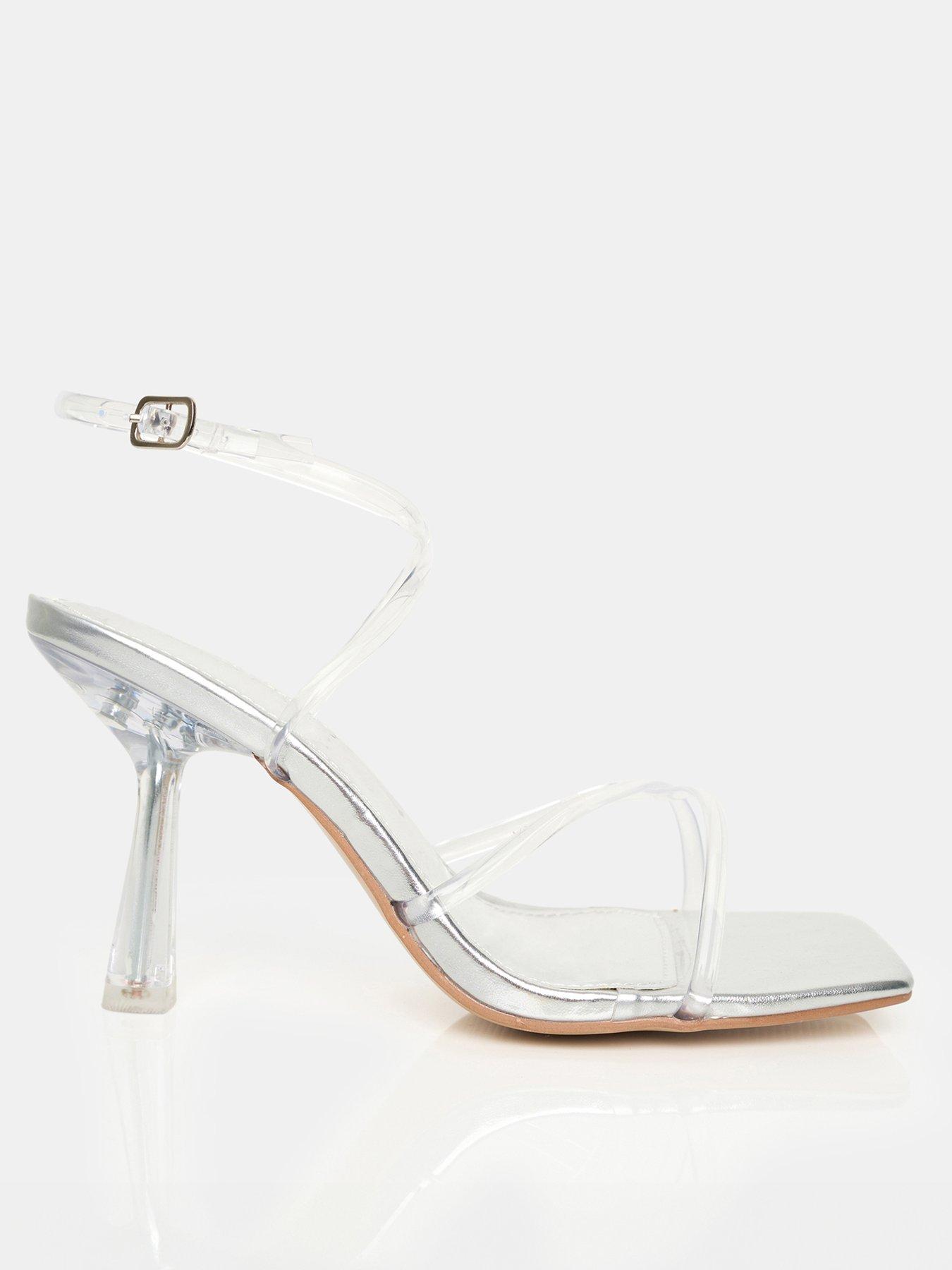 undefined Bree Perspex Barely There Sandal - Silver