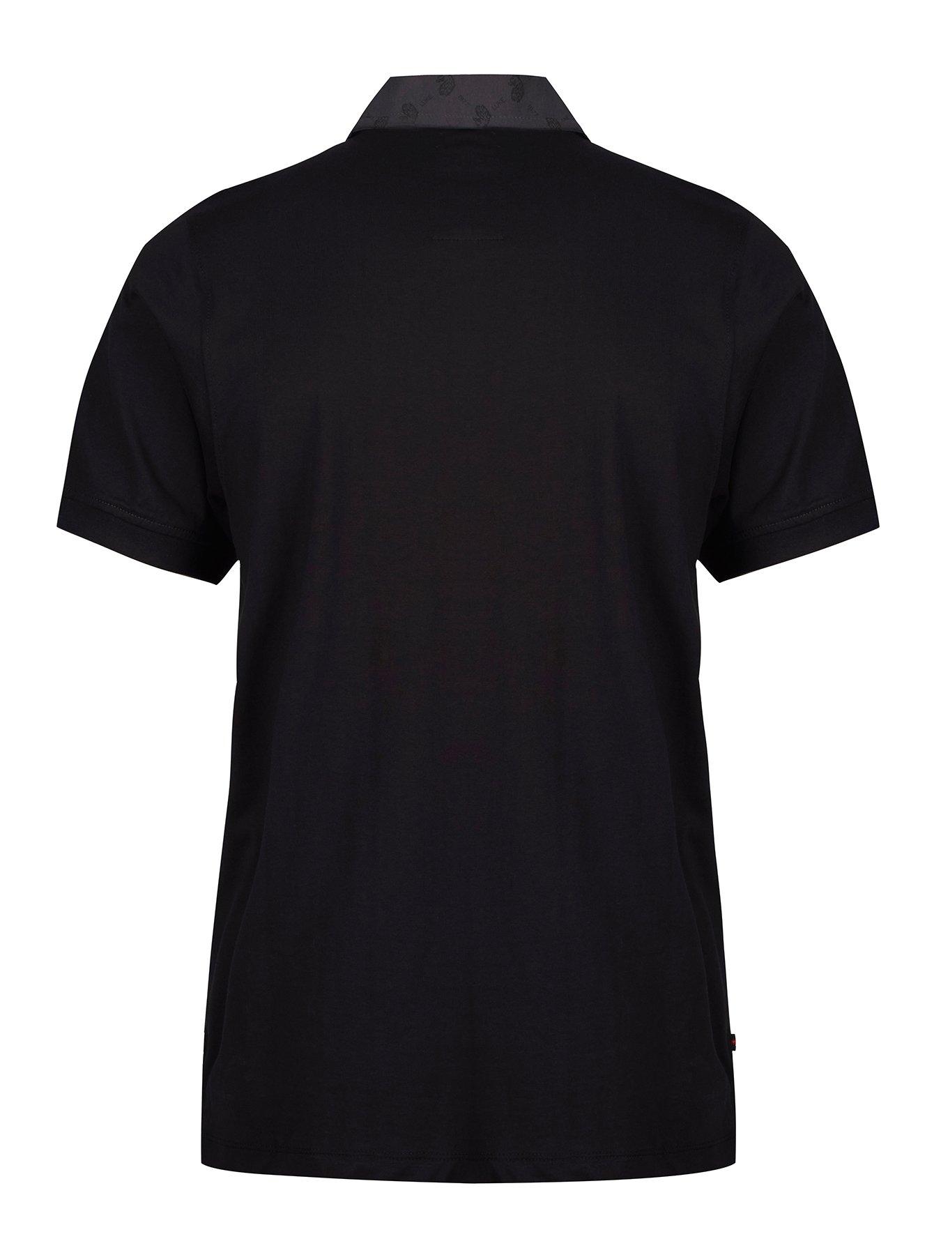 Image 4 of 5 of Luke 1977 Henderson Zip Neck Polo Shirt -dark Grey