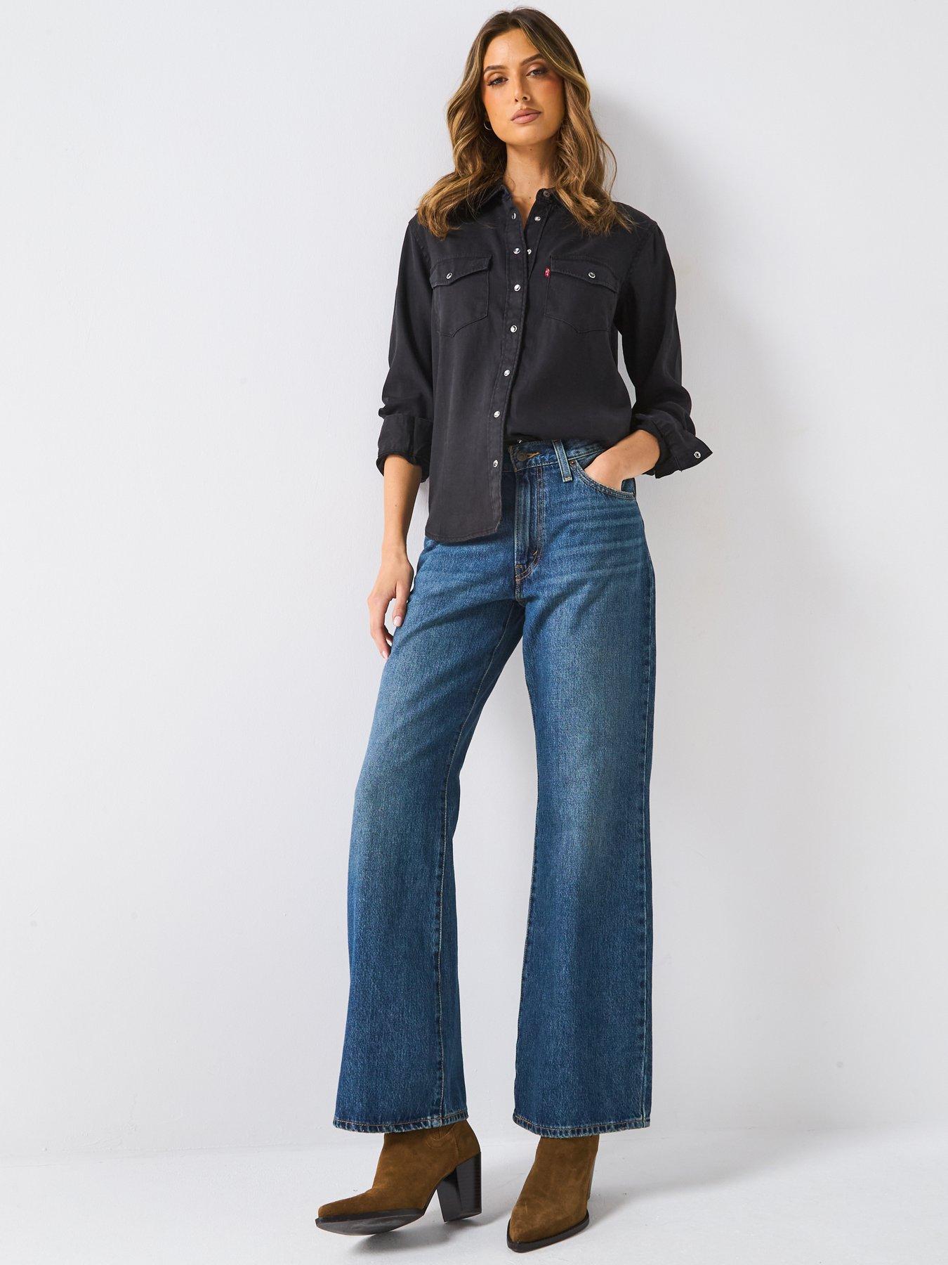 Image 3 of 5 of Levi's 94 Baggy Bootcut Jeans - Paradise Found - Blue