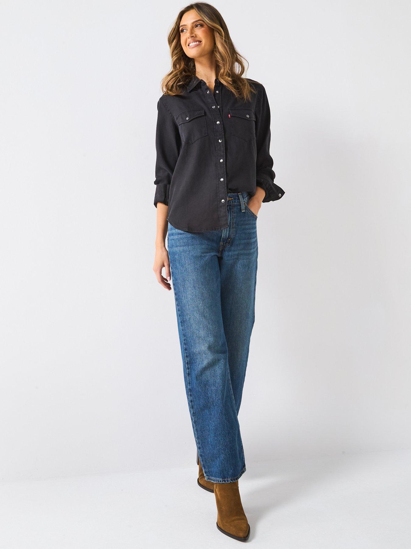 Image 5 of 5 of Levi's 94 Baggy Bootcut Jeans - Paradise Found - Blue