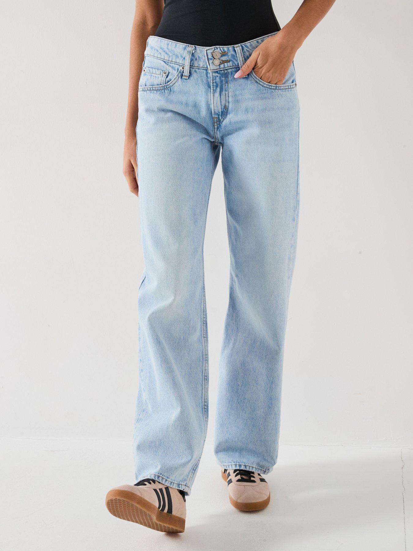 undefined Superlow Loose Jeans - Abraided Art - Blue