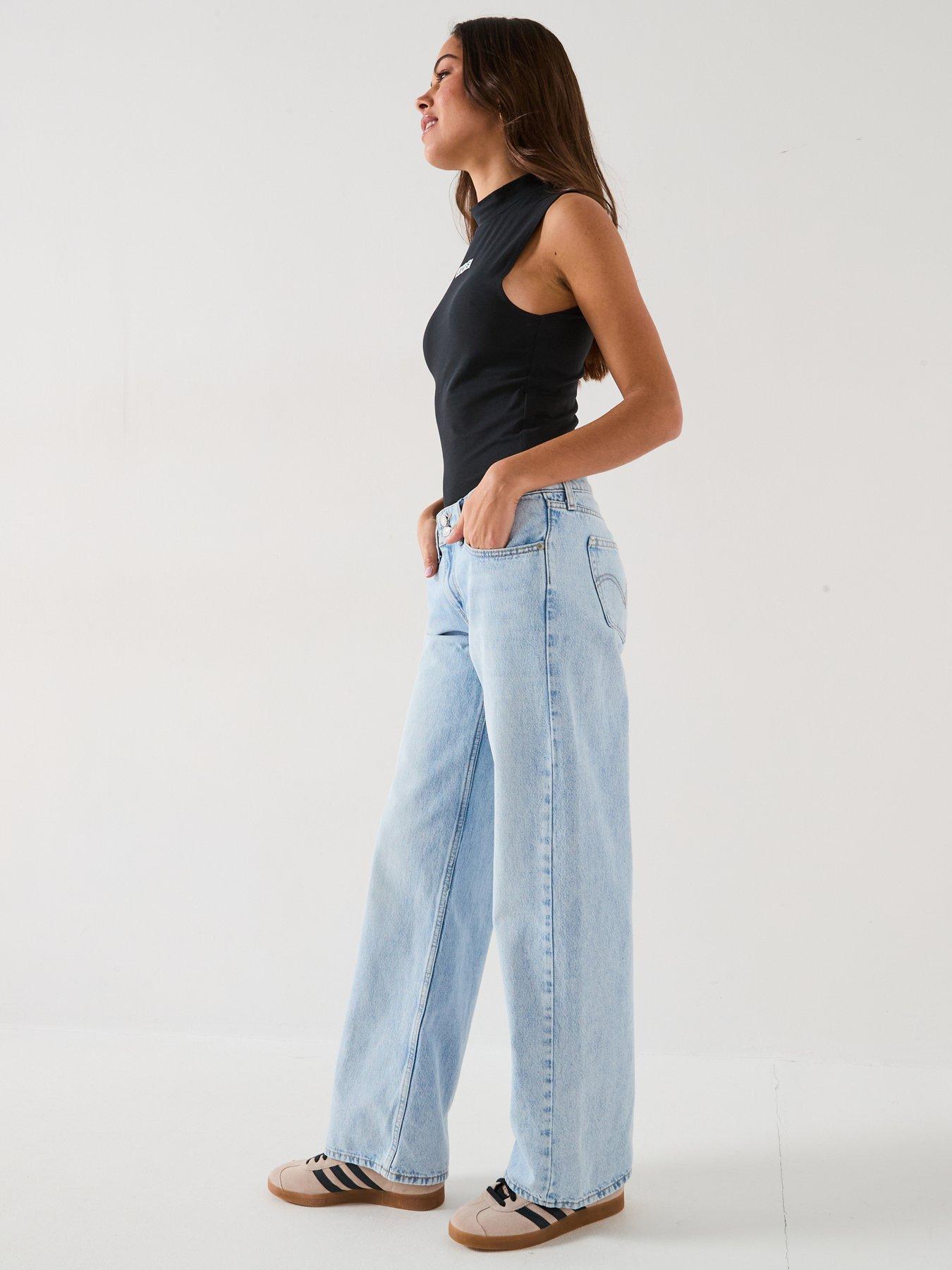 Image 5 of 6 of Levi's Superlow Loose Jeans - Abraided Art - Blue