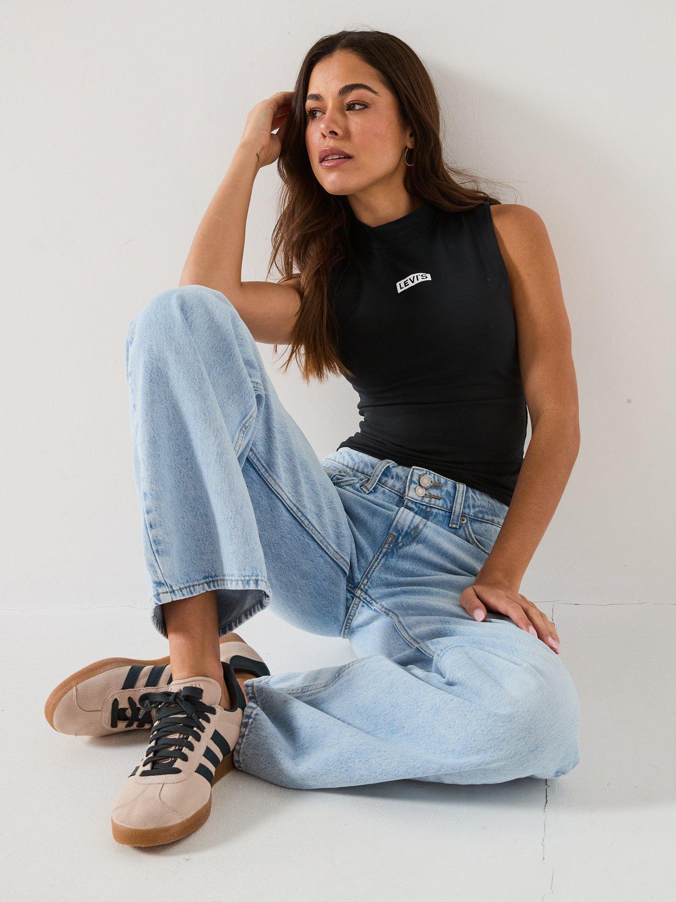 Image 6 of 6 of Levi's Superlow Loose Jeans - Abraided Art - Blue
