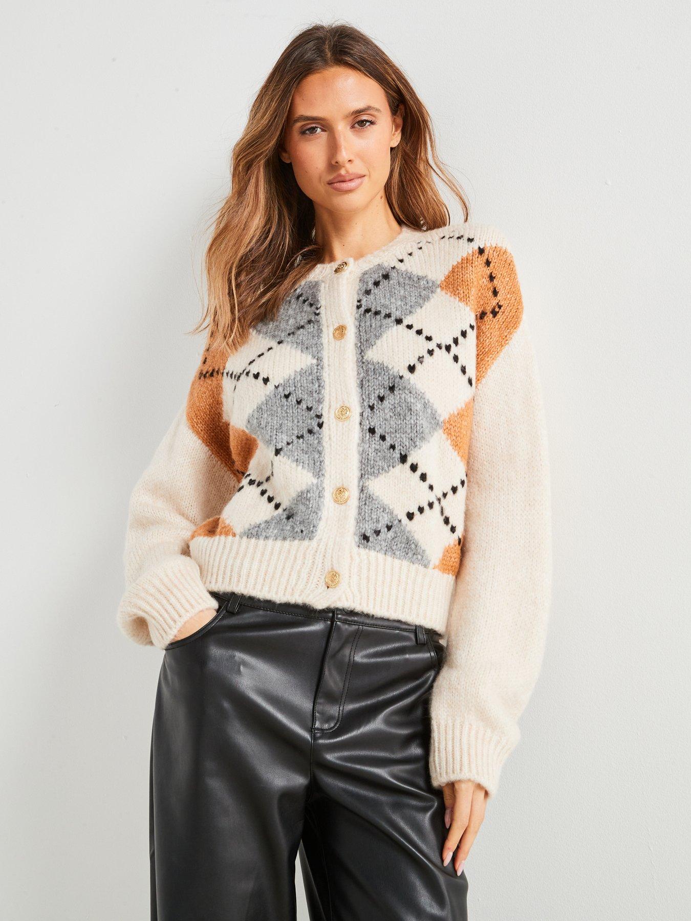 undefined Button Down Cardigan - Beige