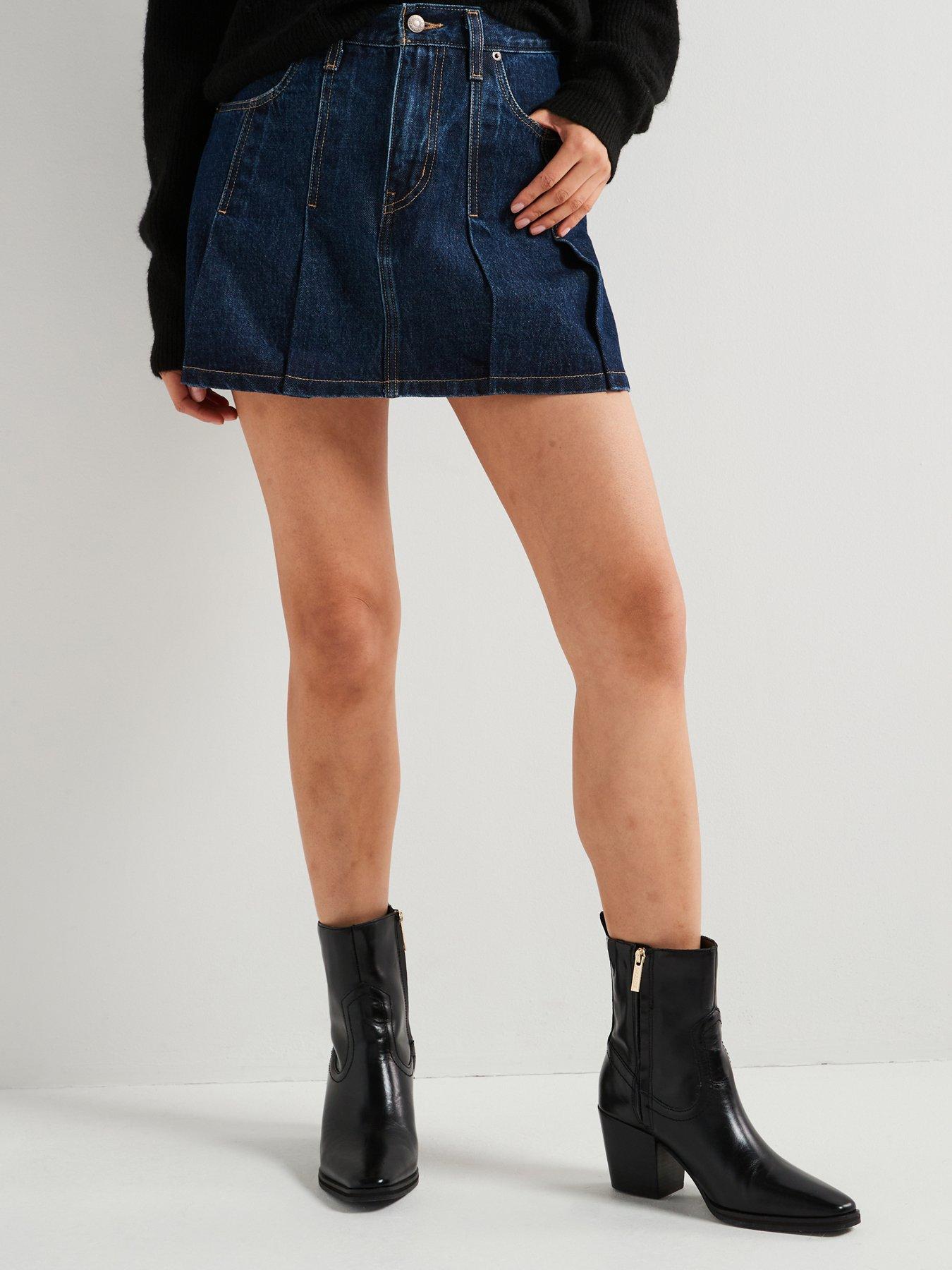 undefined Pleated Mini Skirt - Remember Together - Blue