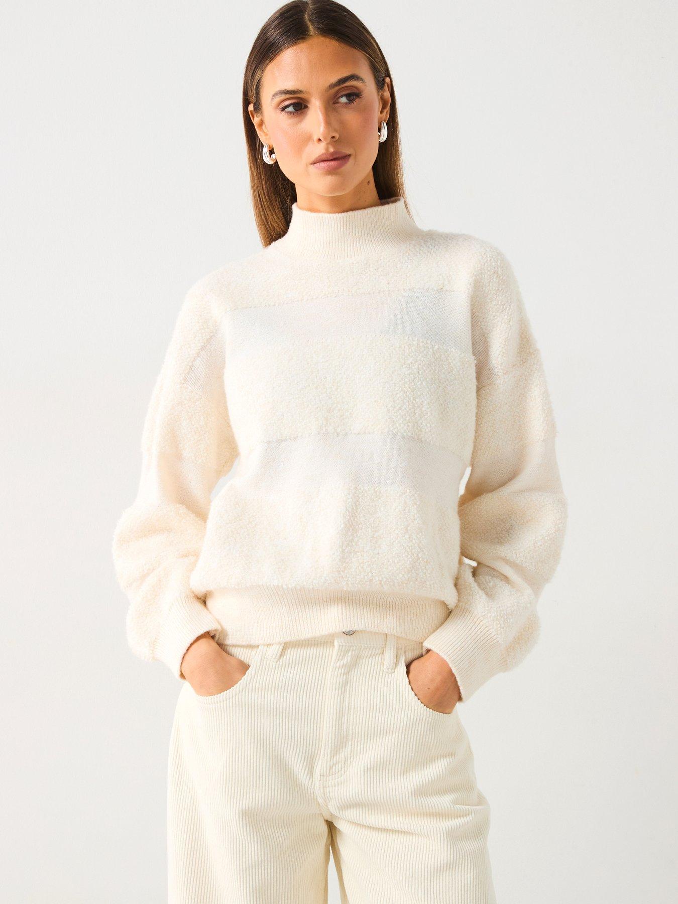undefined Striped Sweater - Cream