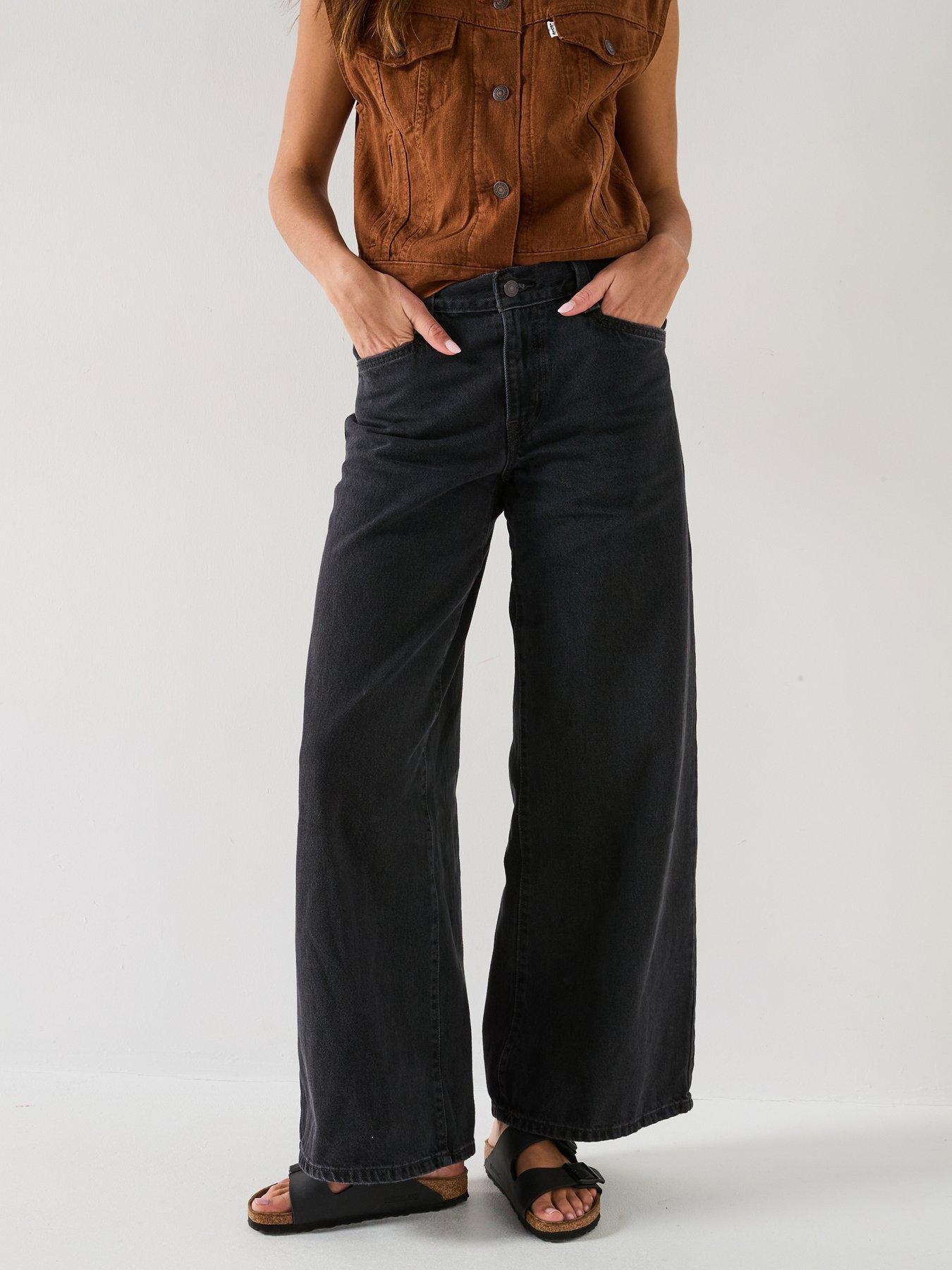 undefined 94 Baggy Wide Leg Jeans - Over Exposure Black