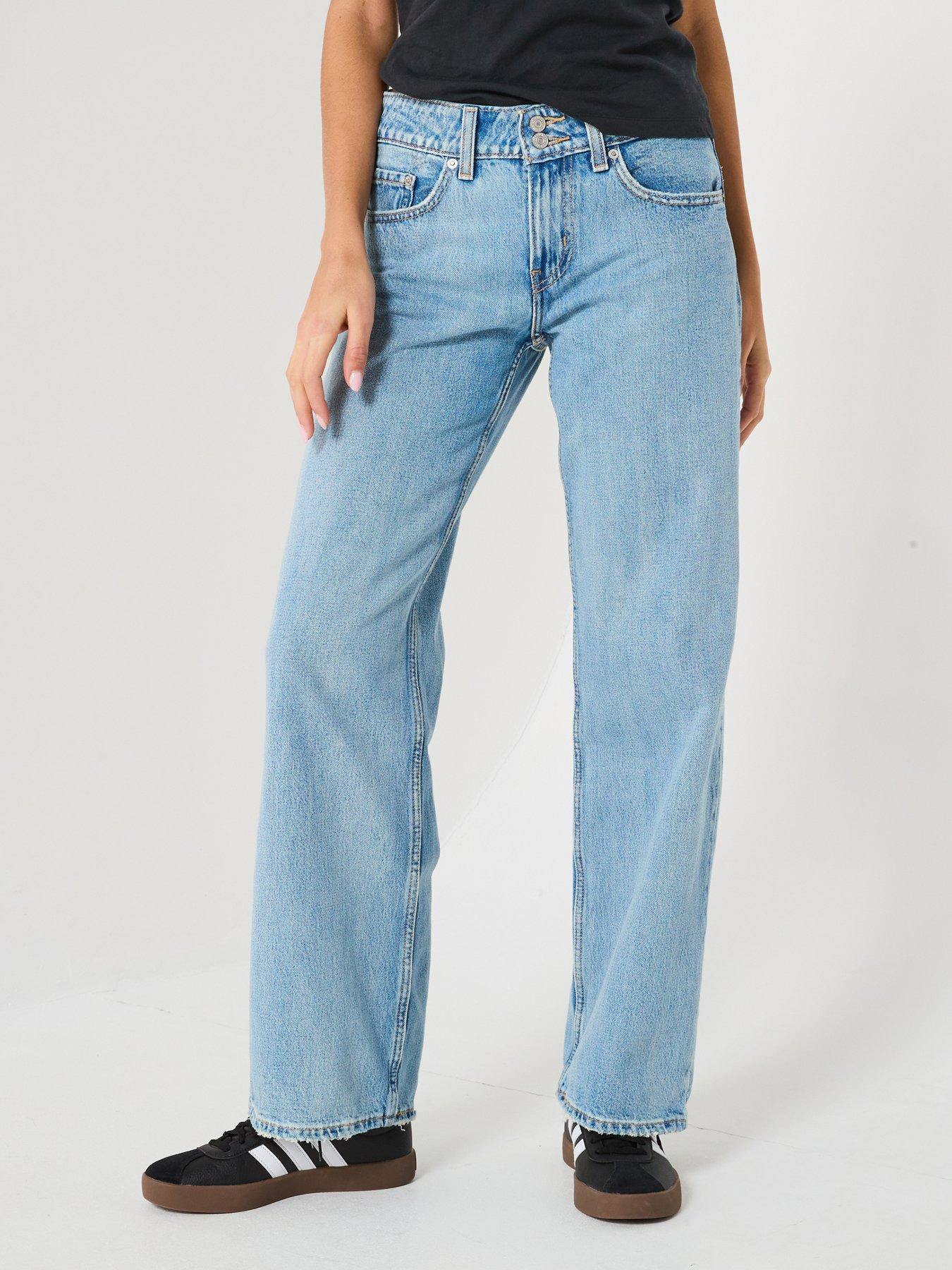 Levi's Superlow Loose Jeans, Blue, Size 32, Inside Leg 32, Women