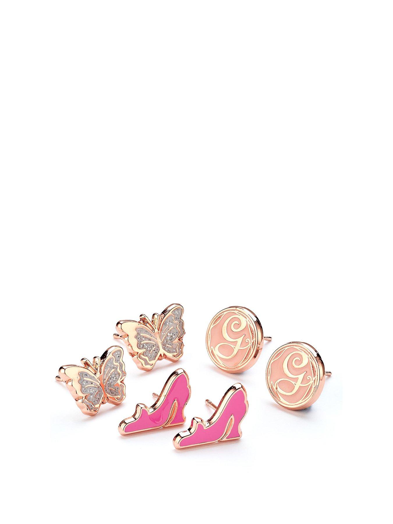 Wicked Glinda Butterfly, G and Shoe stud earring set
