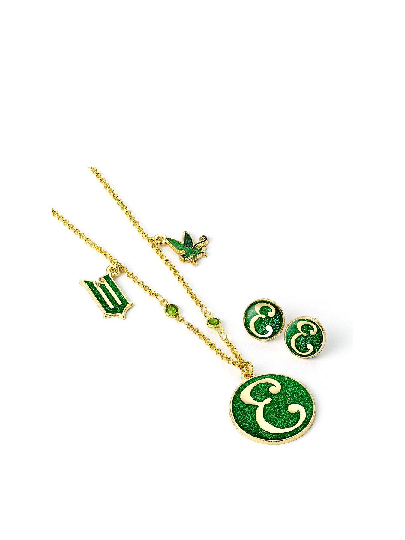 Wicked Elphaba Necklace and Stud Earrings Gift Set