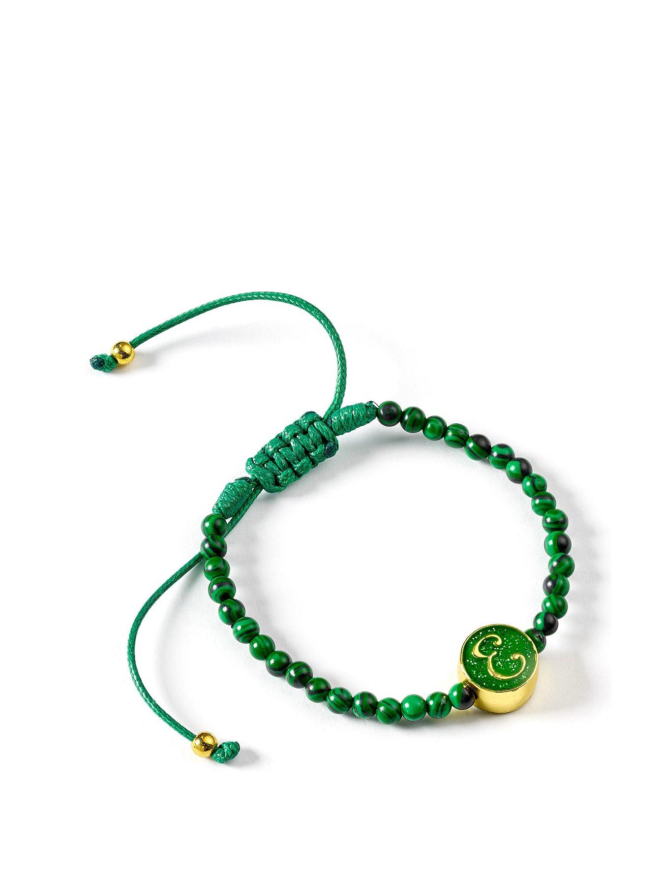 Product photograph of Wicked Elphaba Green Malachite Friendship Bracelet from very.co.uk