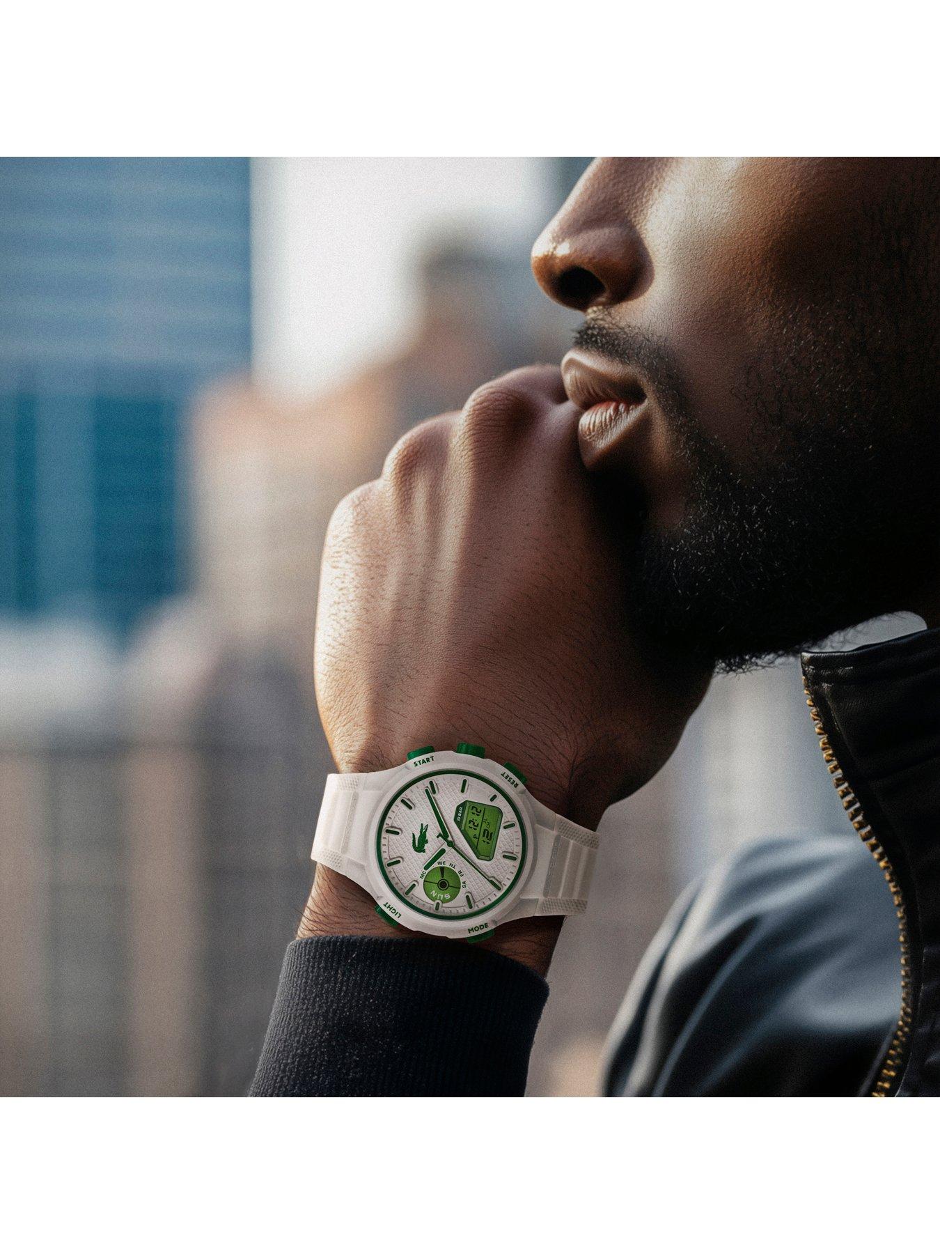LACOSTE L33-X ホワイト Lacoste LC33 Mens 45mm White silicone watch | Very
