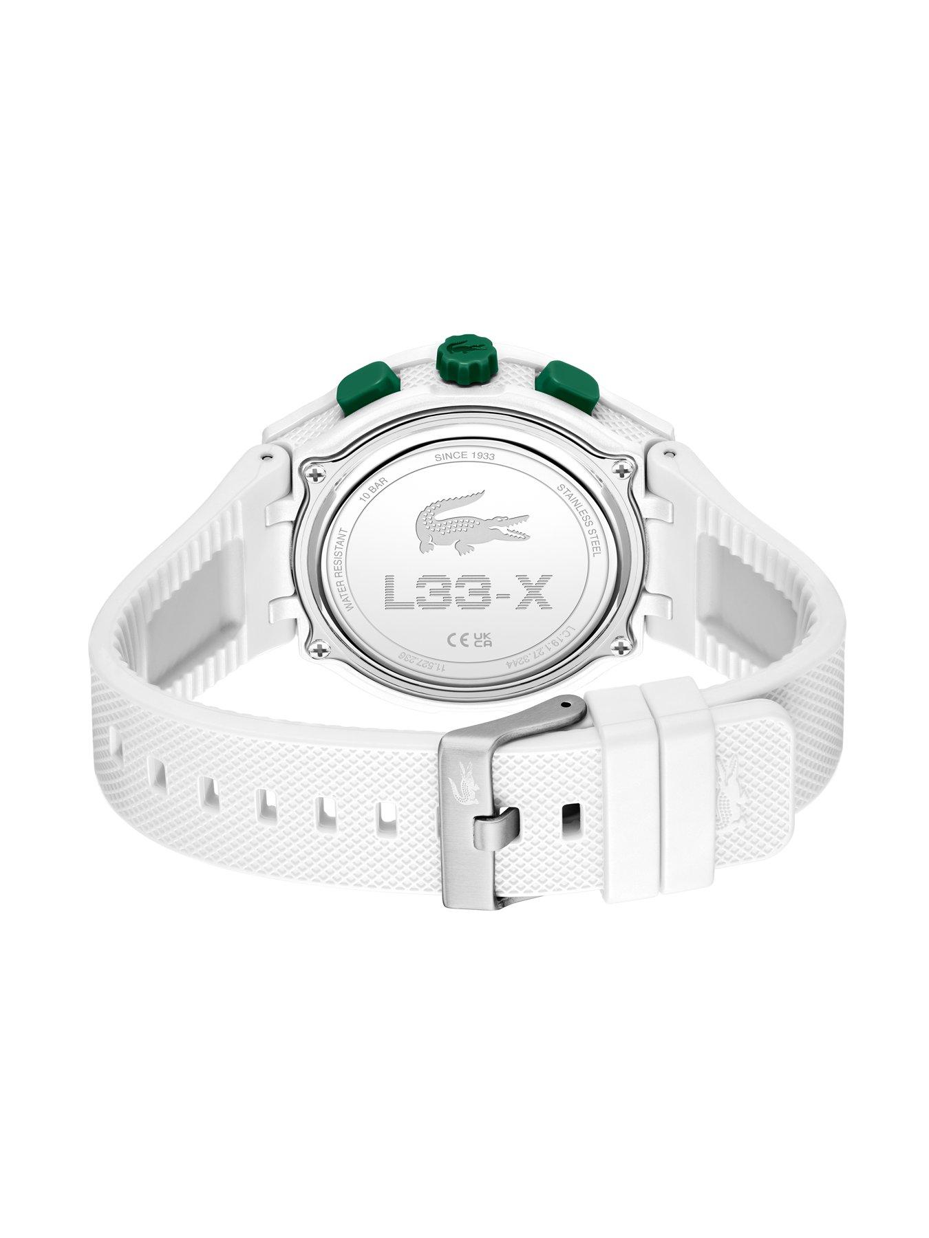 Lacoste LC33 Mens 45mm White silicone watch | Very