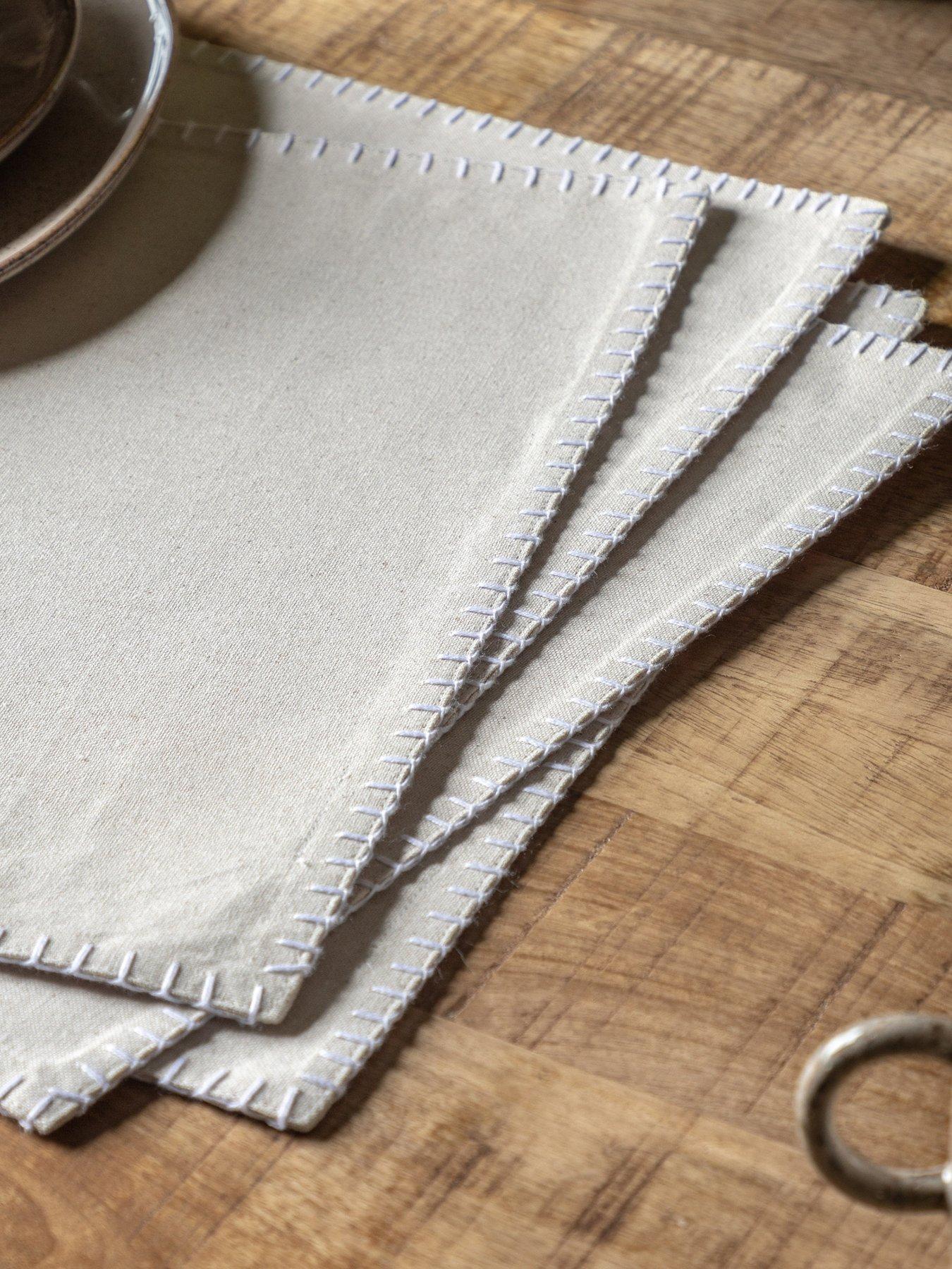 Product photograph of Gallery Linen Effect Placemat 4pk from very.co.uk