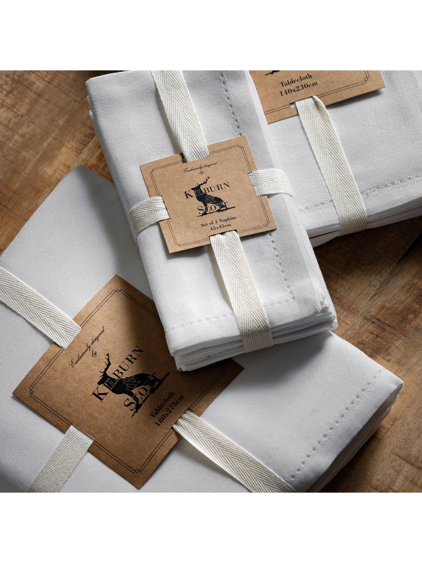Image 3 of 6 of Gallery Direct White Classic Napkin (4pk) White
