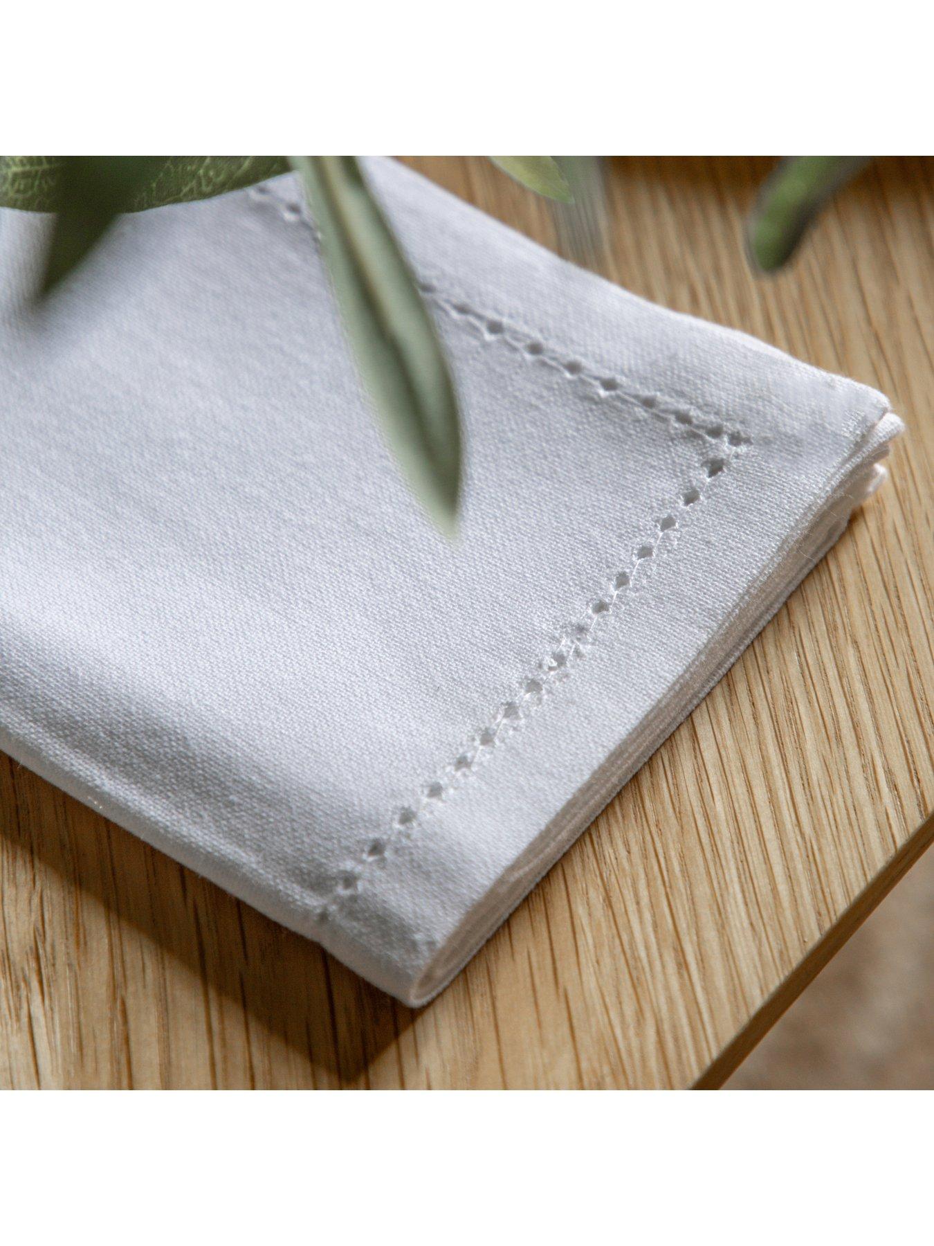 Image 4 of 6 of Gallery Direct White Classic Napkin (4pk) White