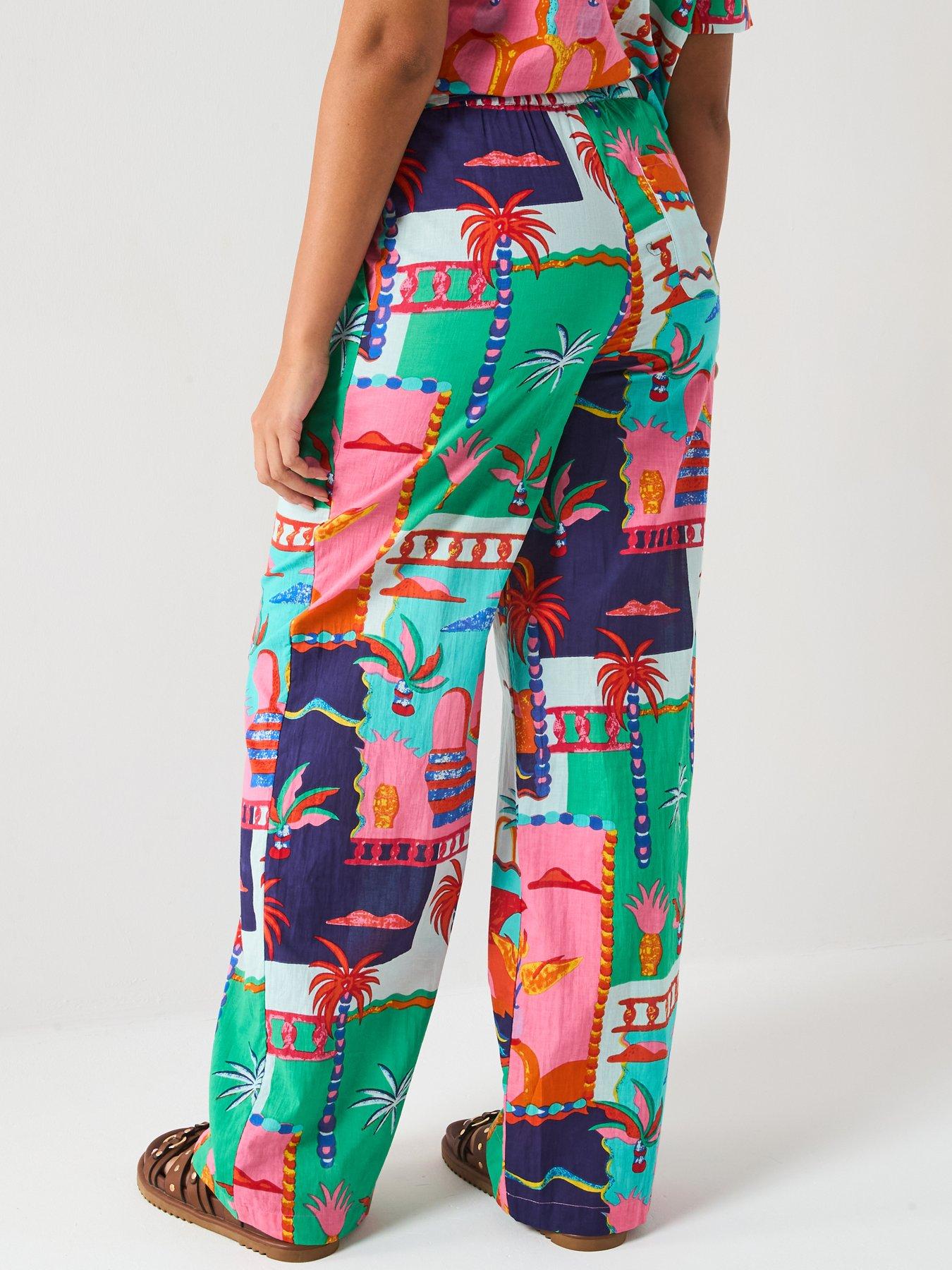 Image 2 of 6 of V by Very Postcard Trouser Co-Ord - Multi
