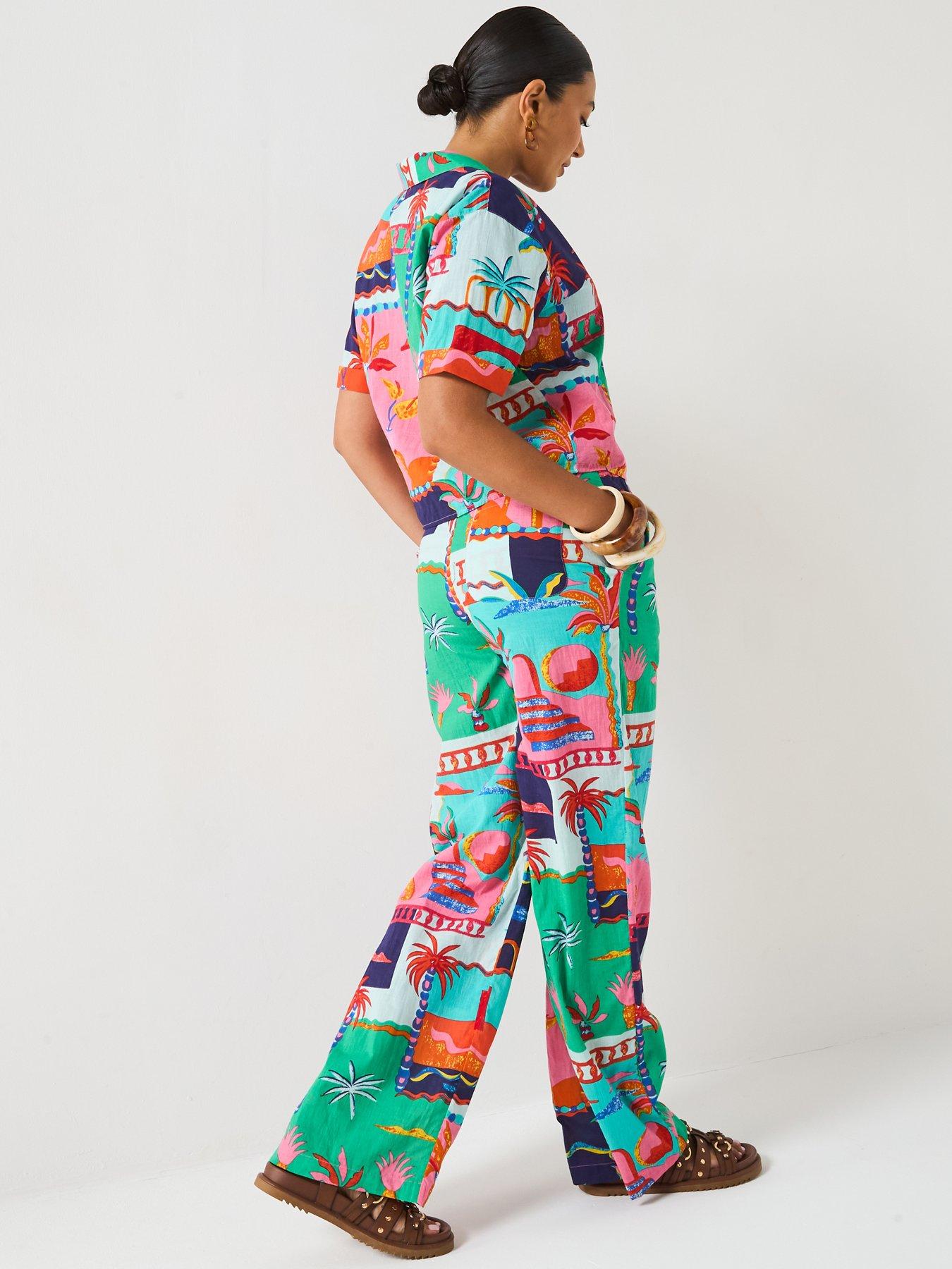 Image 5 of 6 of V by Very Postcard Trouser Co-Ord - Multi