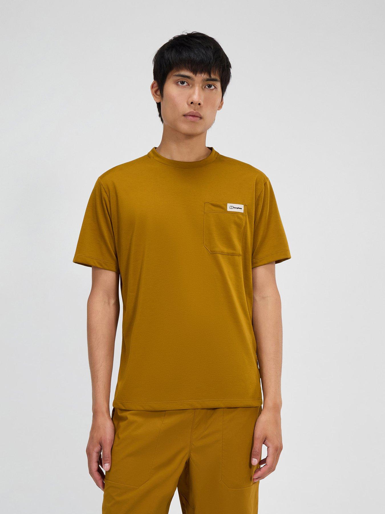 undefined Mens Relaxed Short Sleeve Tech Tee - Light Brown