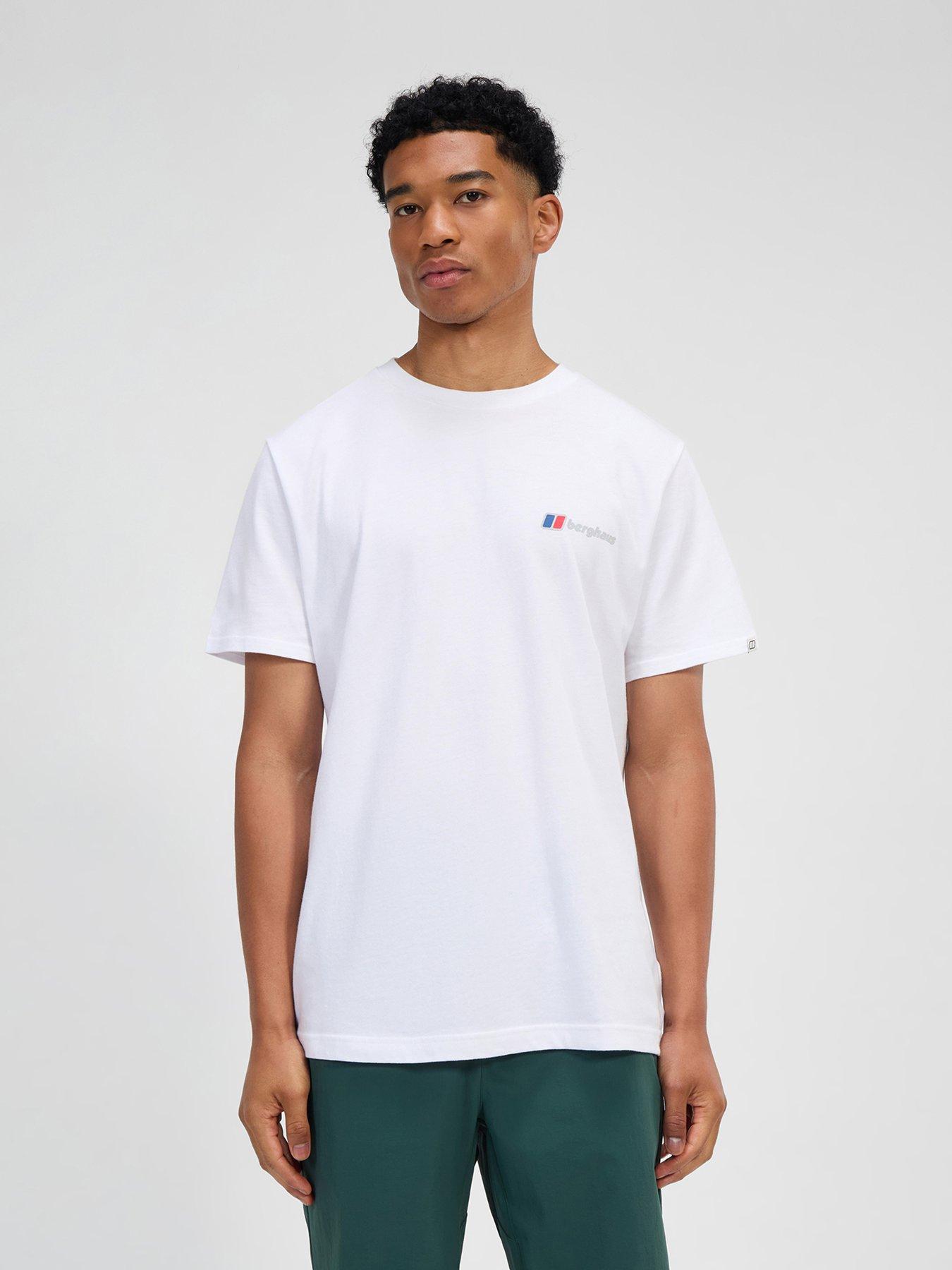 undefined Mens Classic Short Sleeve Logo Tee - White