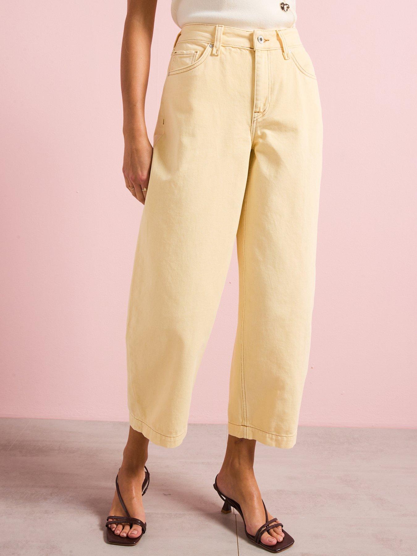 Image 2 of 6 of River Island Barrel Jeans - Yellow