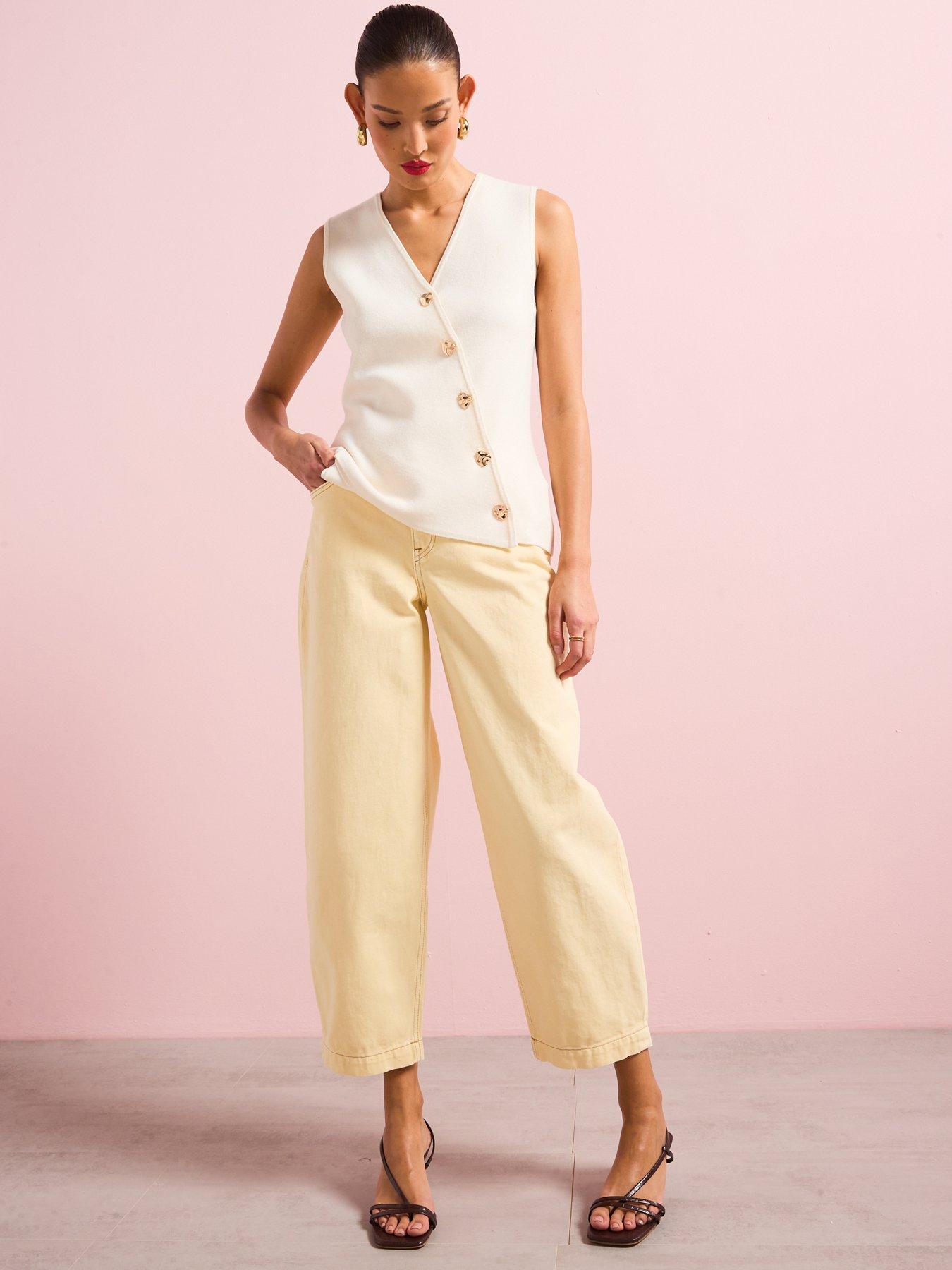 Image 6 of 6 of River Island Barrel Jeans - Yellow