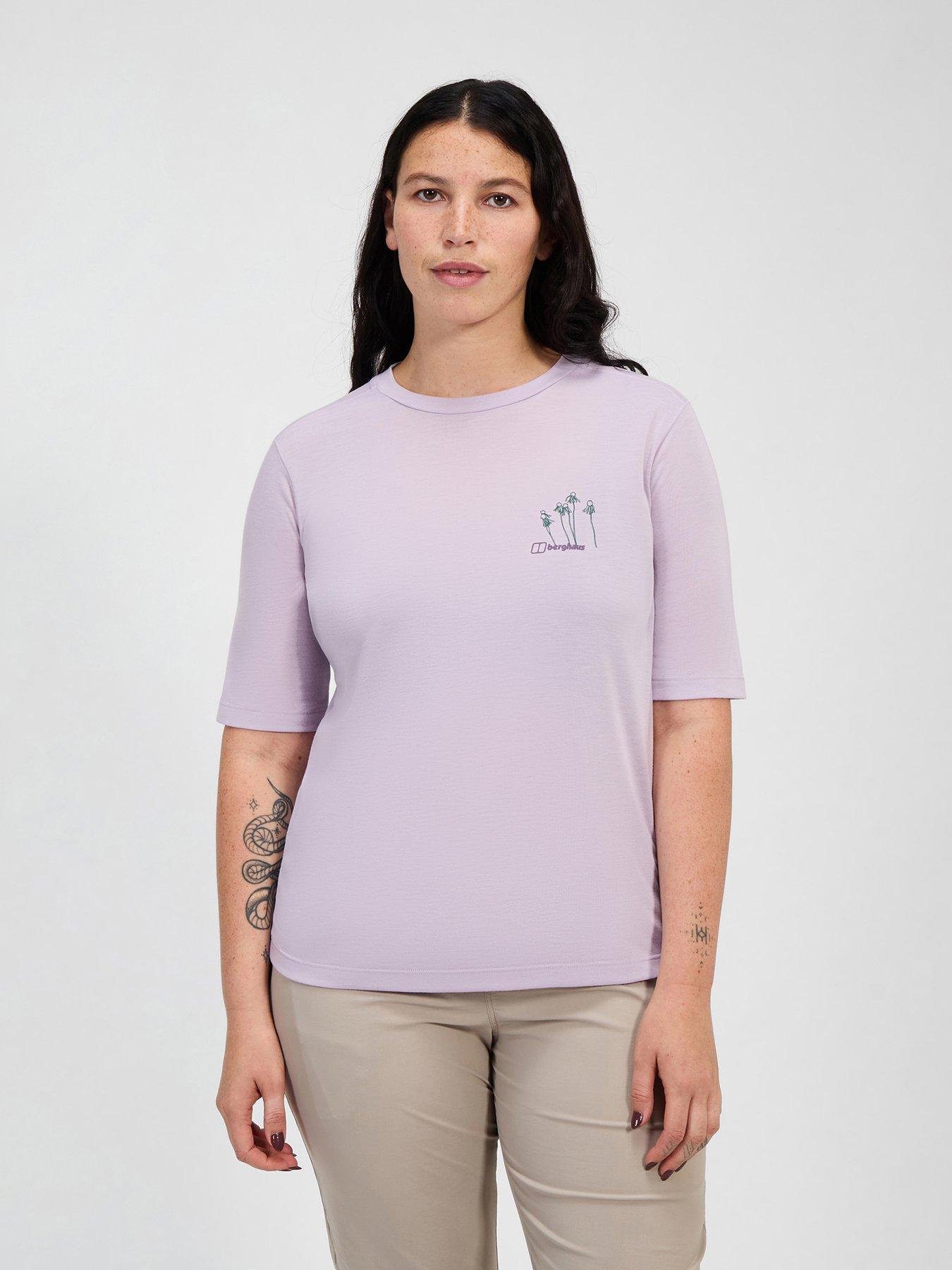 undefined Womens Coneflower Short Sleeve Tee - Light Purple