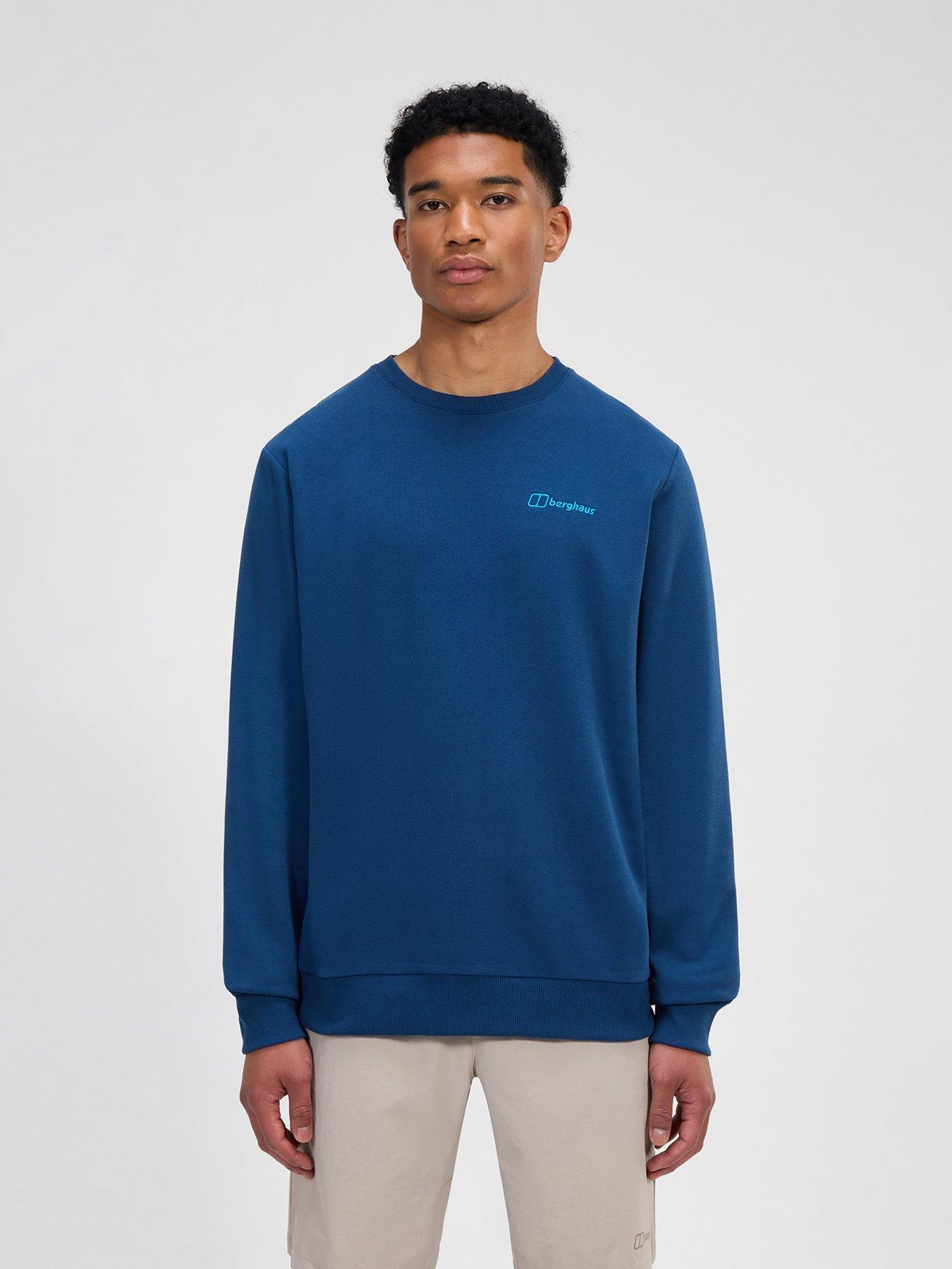 undefined Mens Logo Light Weight Crew - Navy