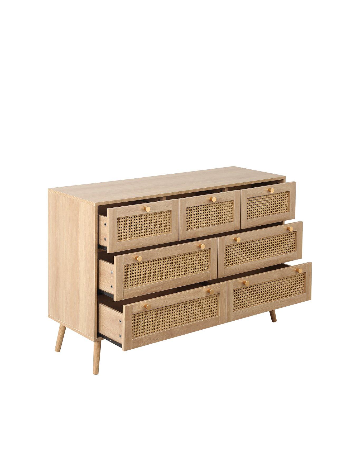 Image 4 of 7 of Birlea Croxley 7 Drawer Rattan Chest